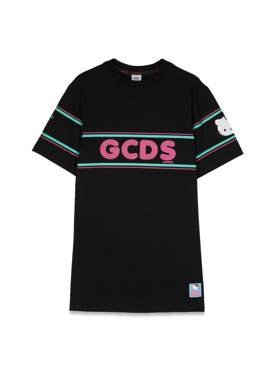 Gcds Kids' T-shirt Dress In Black