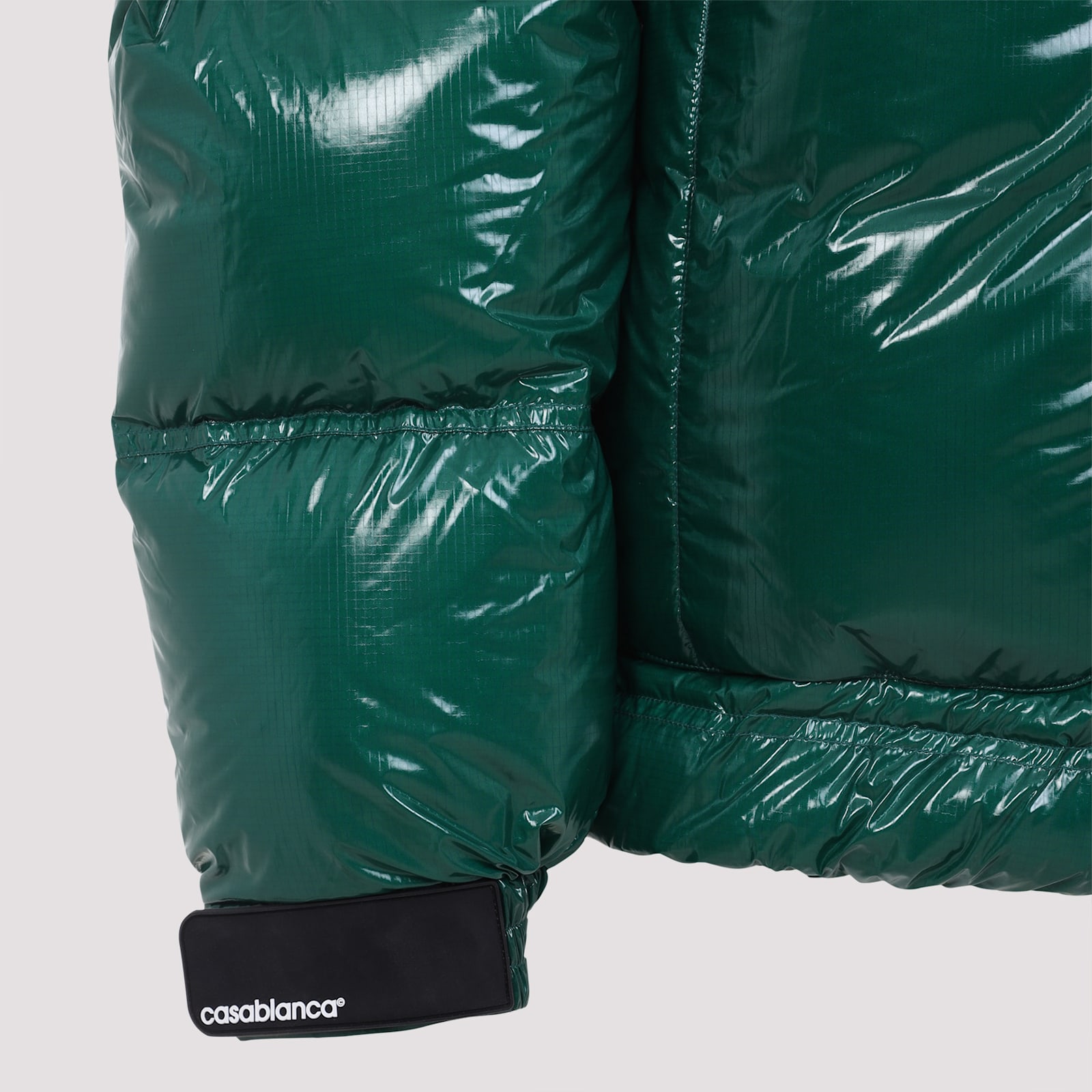 Casablanca Quilted Down-feather Jacket With Glossy Finish In Multi