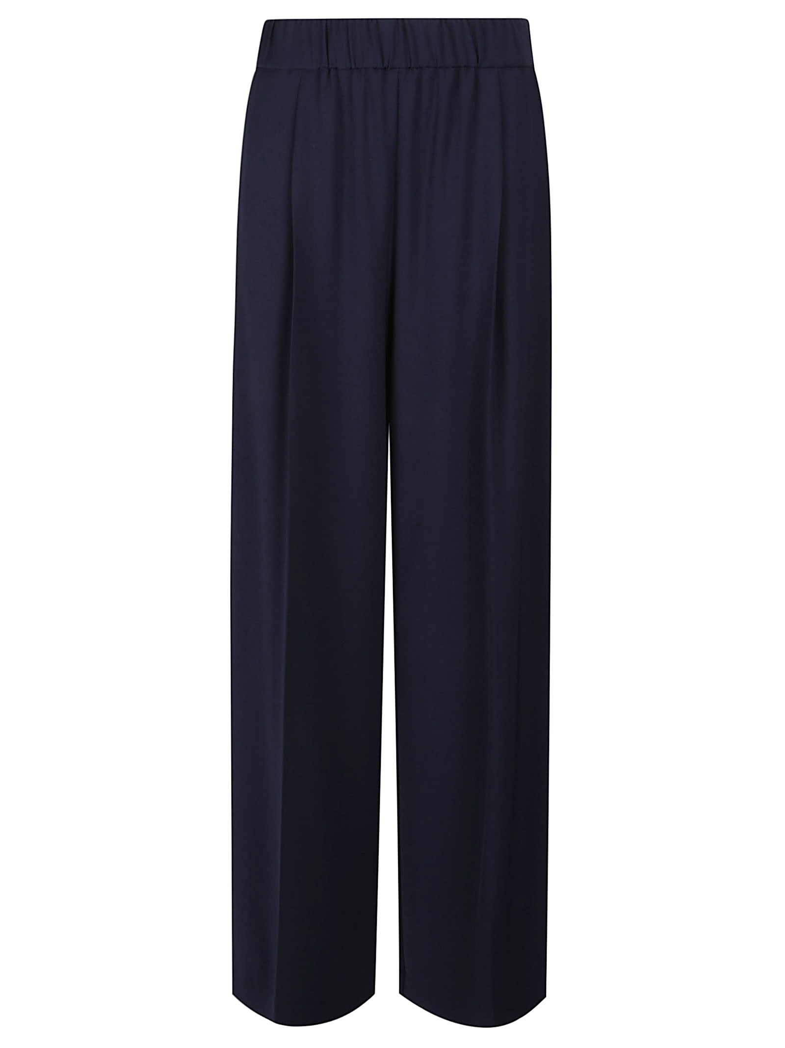 Patrizia Pepe Navy Blue Trousers In Polyester In Navy