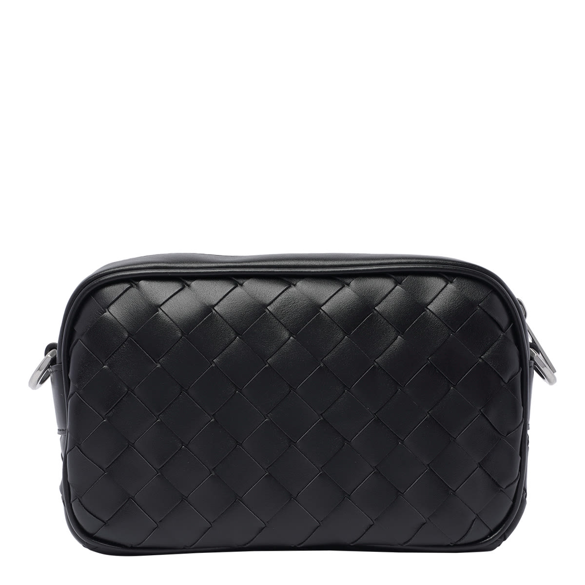 Shop Bottega Veneta Camera Bag Intrecciato Mini In Black