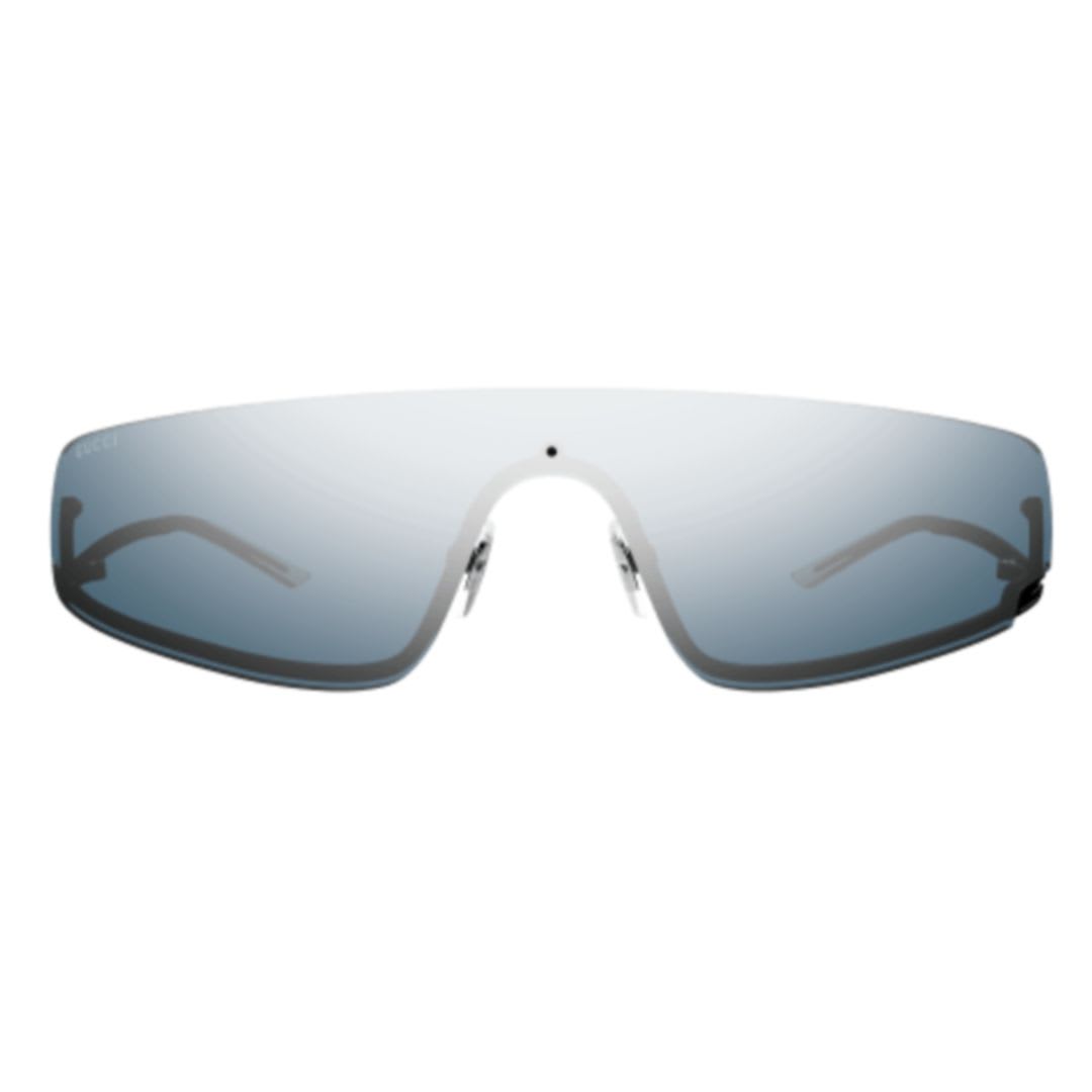 Gucci Smoke Mirror Shield Unisex Sunglasses Gg1561s 004 99 In 004 Black Black Grey
