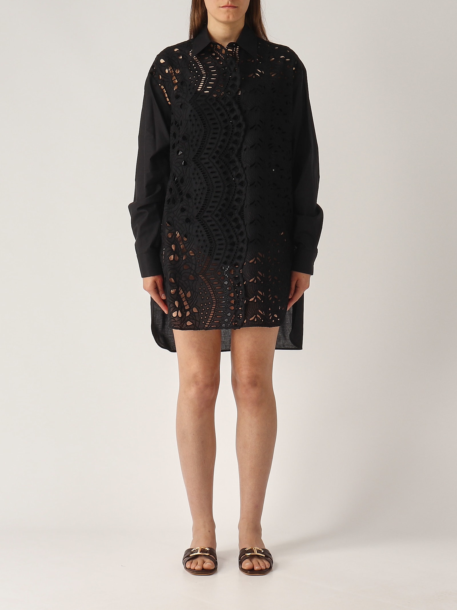 Ermanno Scervino Camicia Over Shirt In Black