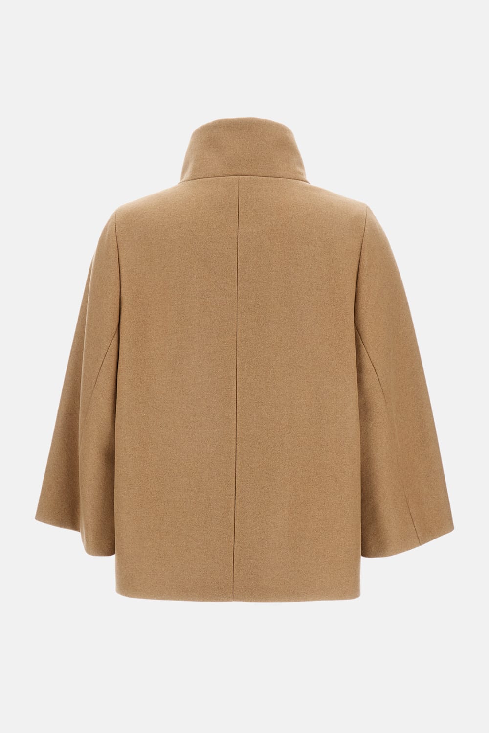 Fay Structured Jacket With Pockets And High Collar In Nude