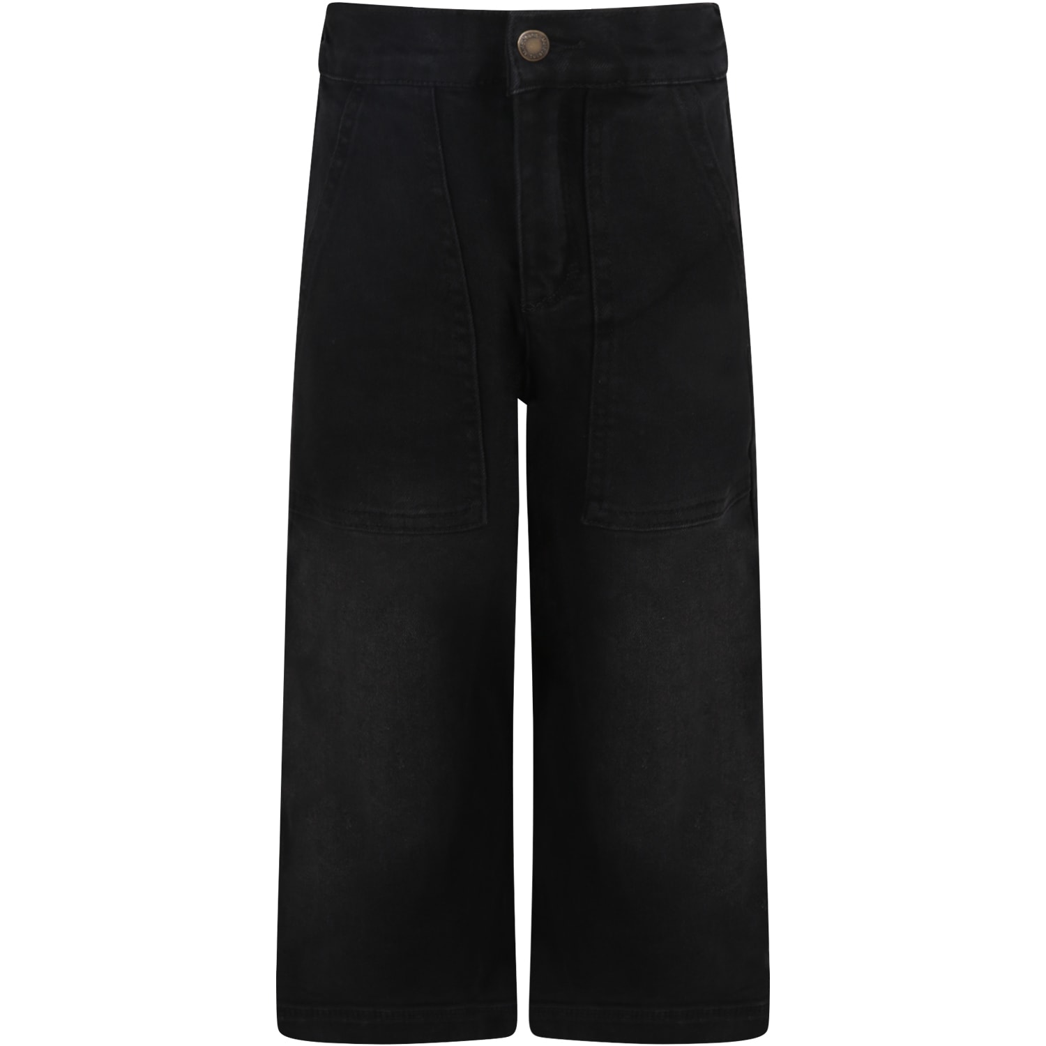 Molo Black alyna Jeans For Girl With Logo