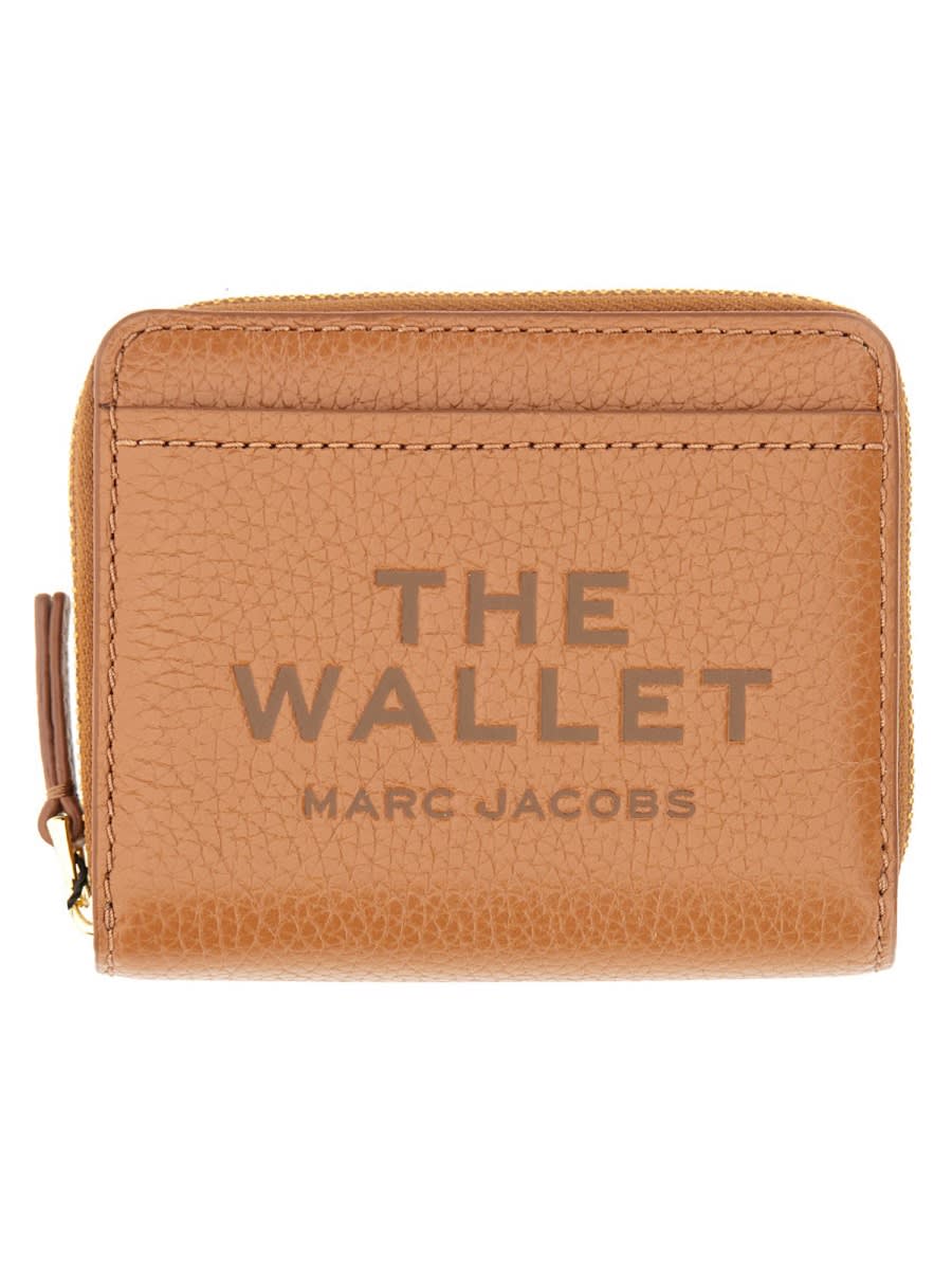 Marc Jacobs Mini Compact Wallet Slim Design In Brown