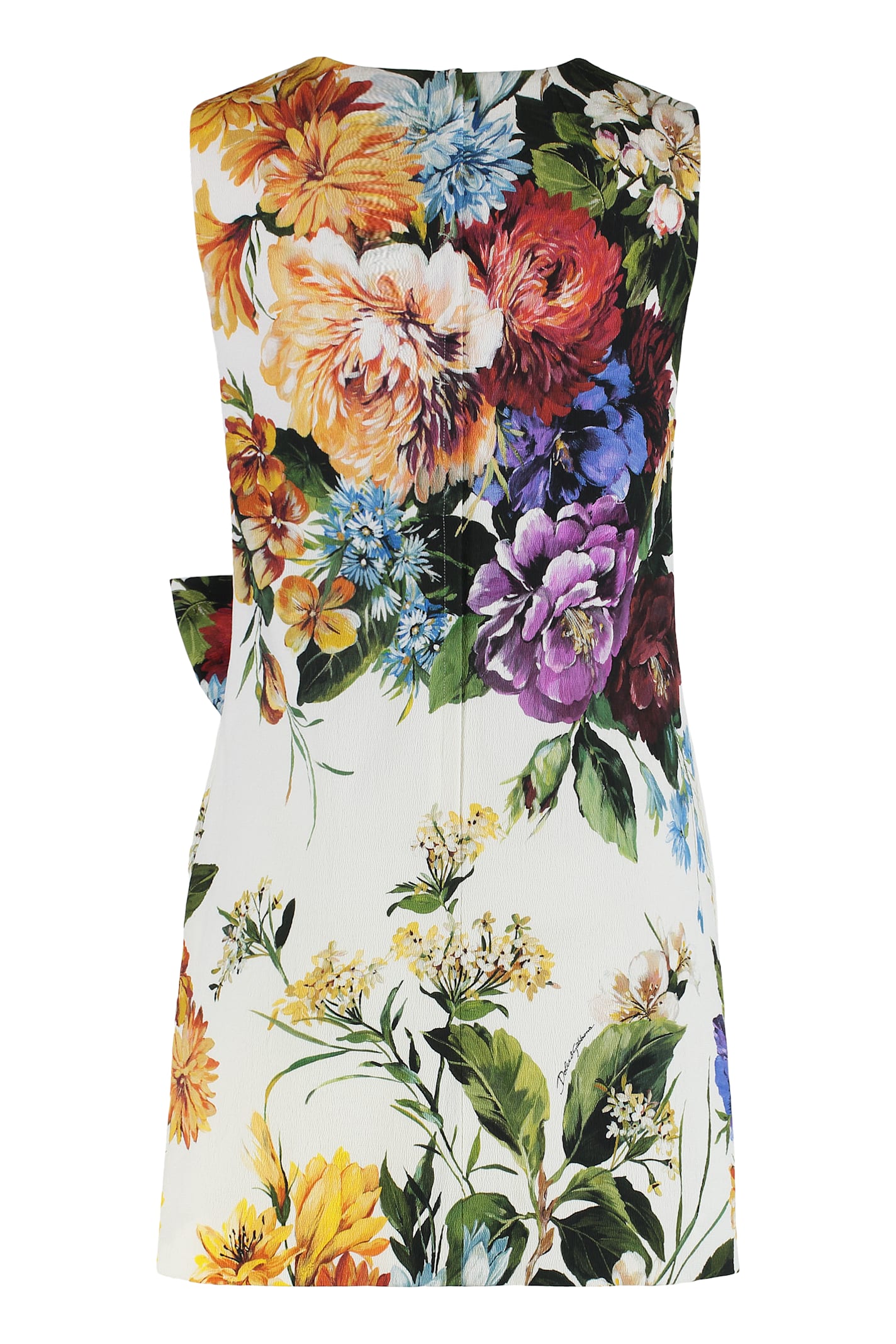 Dolce & Gabbana Dress Print Bouquet Flowers In White