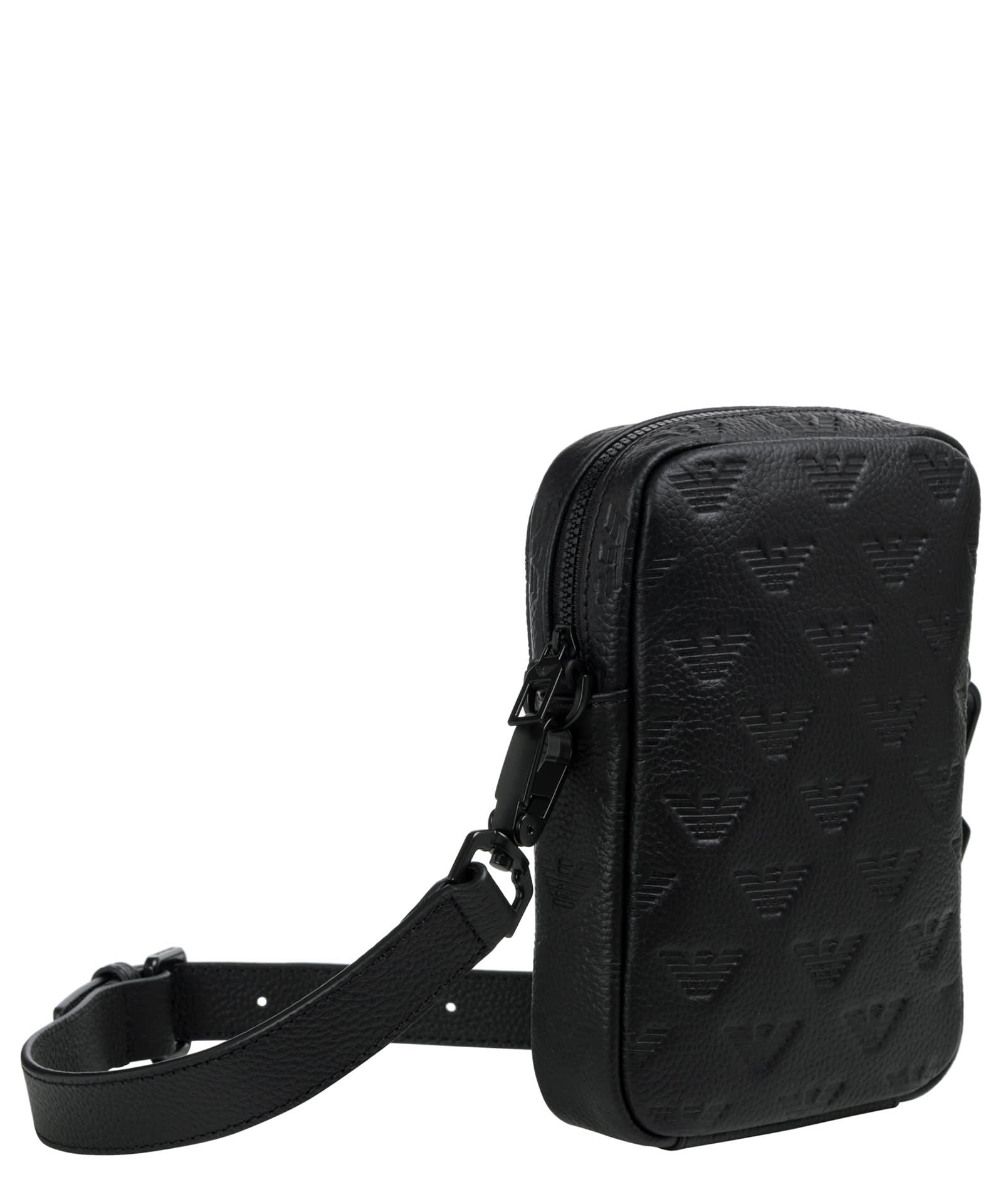 Leather crossbody bag Emporio Armani Black in Leather - 33325664