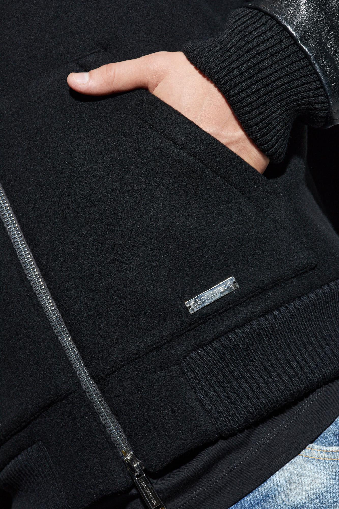 Dsquared2 Wool Jacket In Black