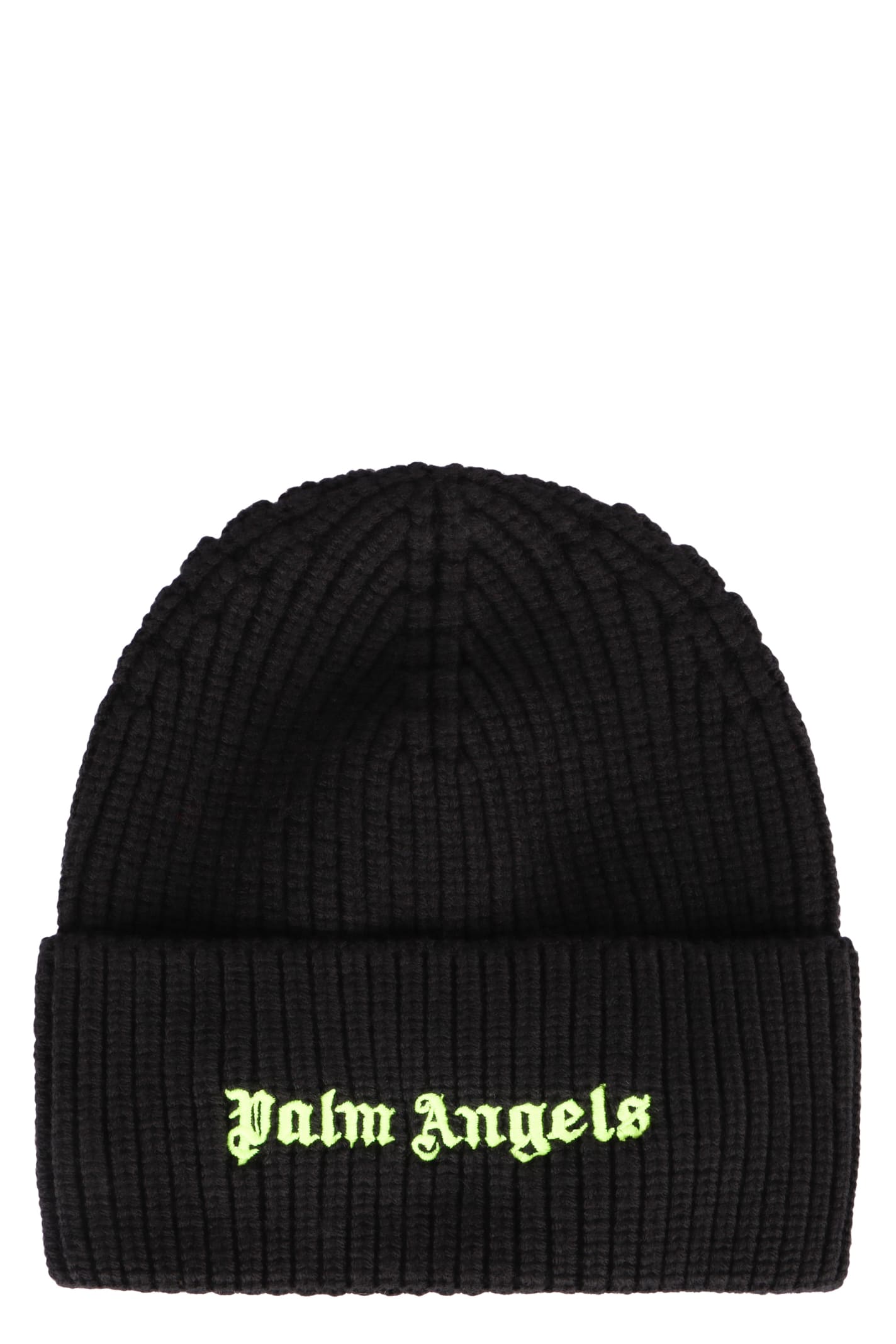 Shop Palm Angels Wool Hat In Black