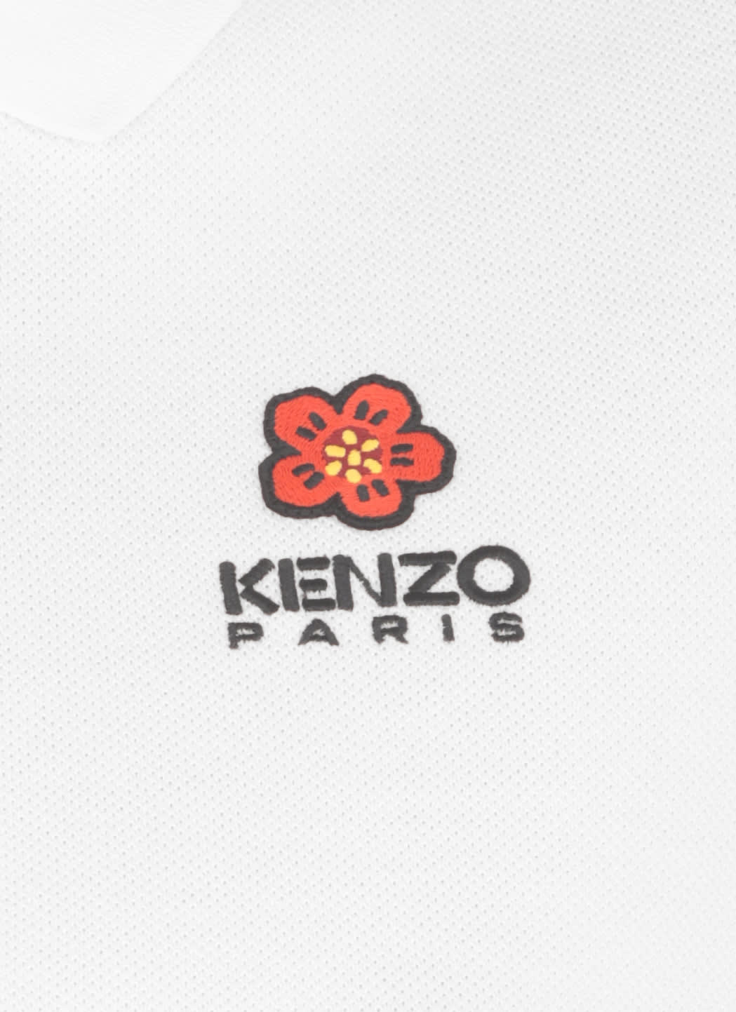 Shop Kenzo Boke Flower Three-buttons Polo Shirt In White