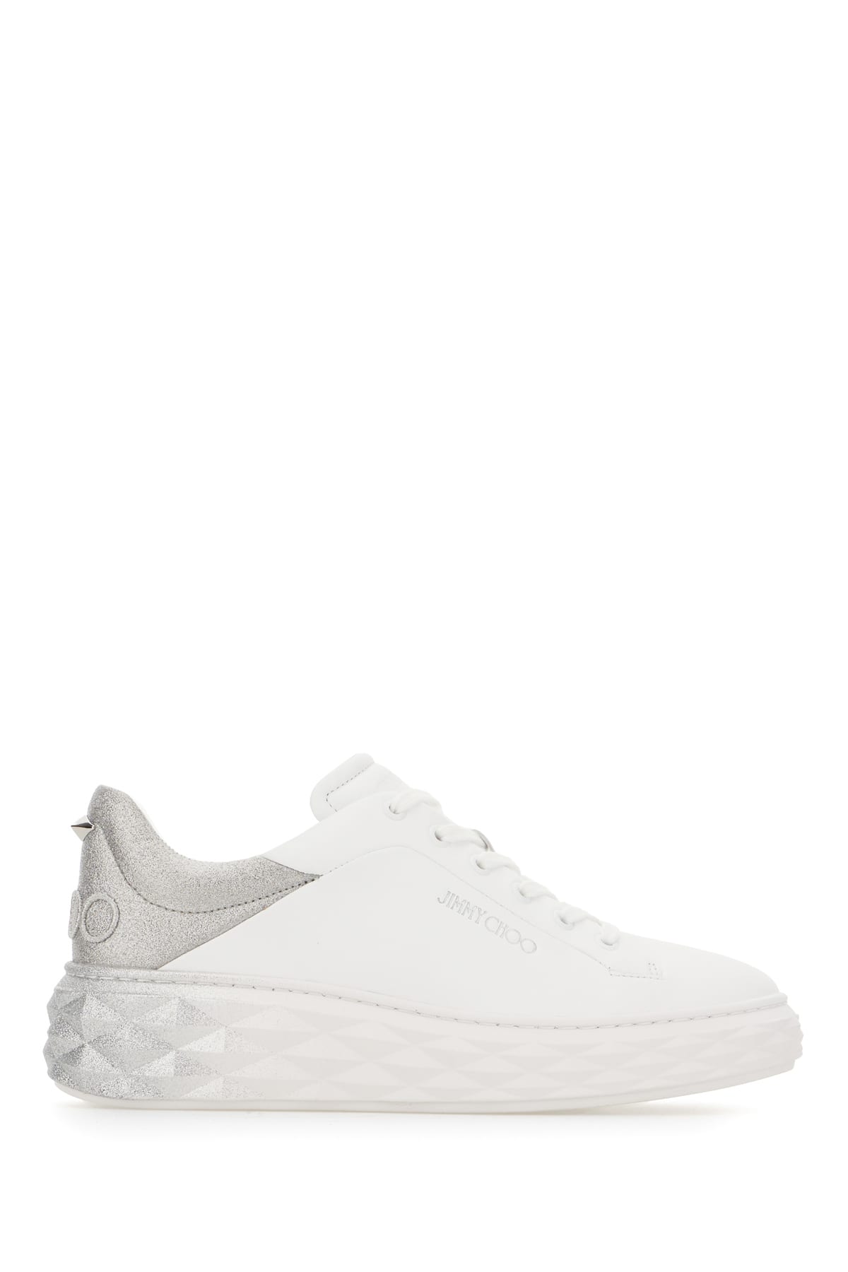 White Leather Diamond Maxi/f Ii Sneakers