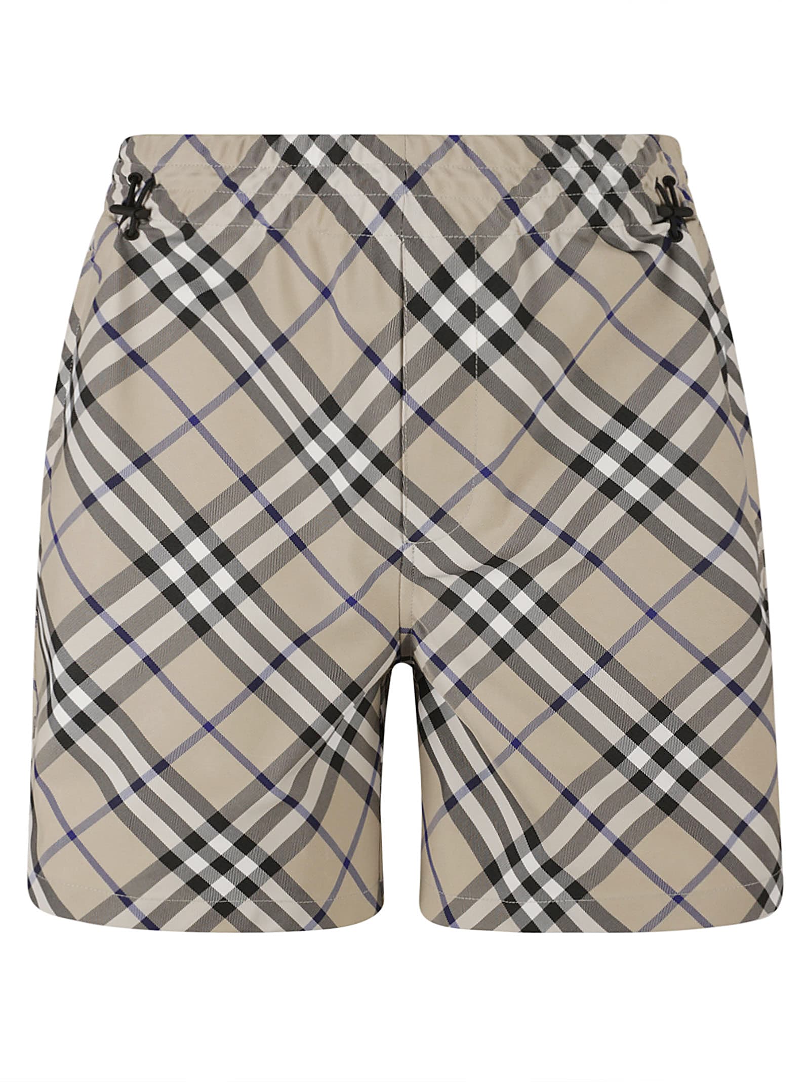 Burberry Check-pattern Shorts In Lichen Ip Check