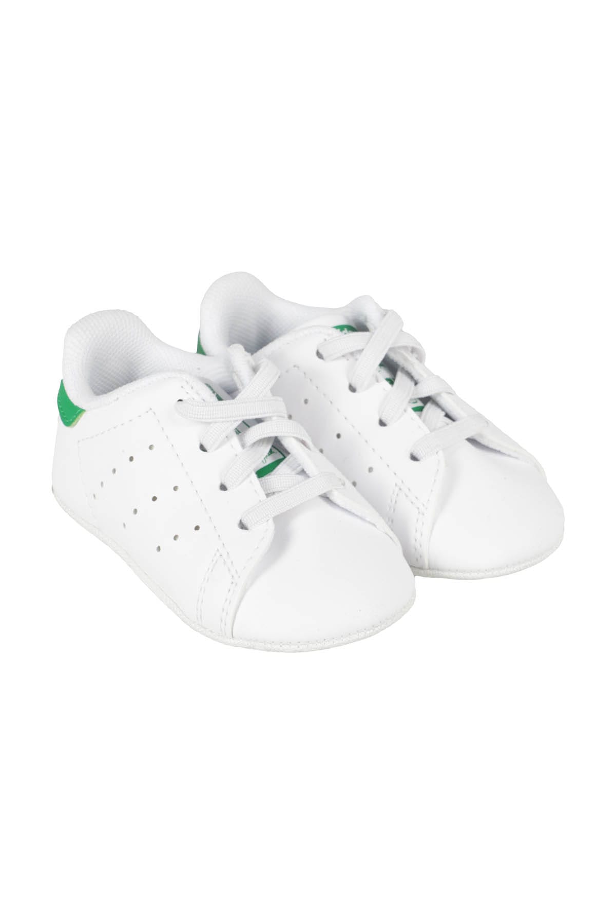 Adidas Originals Kids' Stan Smith Crib Faux Leather Sneakers In White