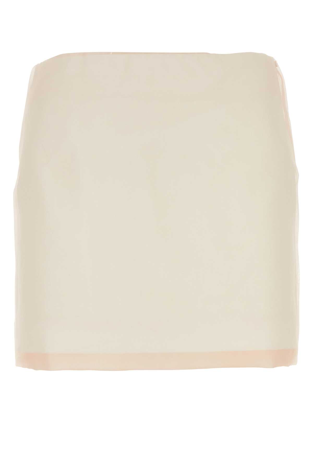 Pastel Pink Silk Adelchi1234 Mini Skirt