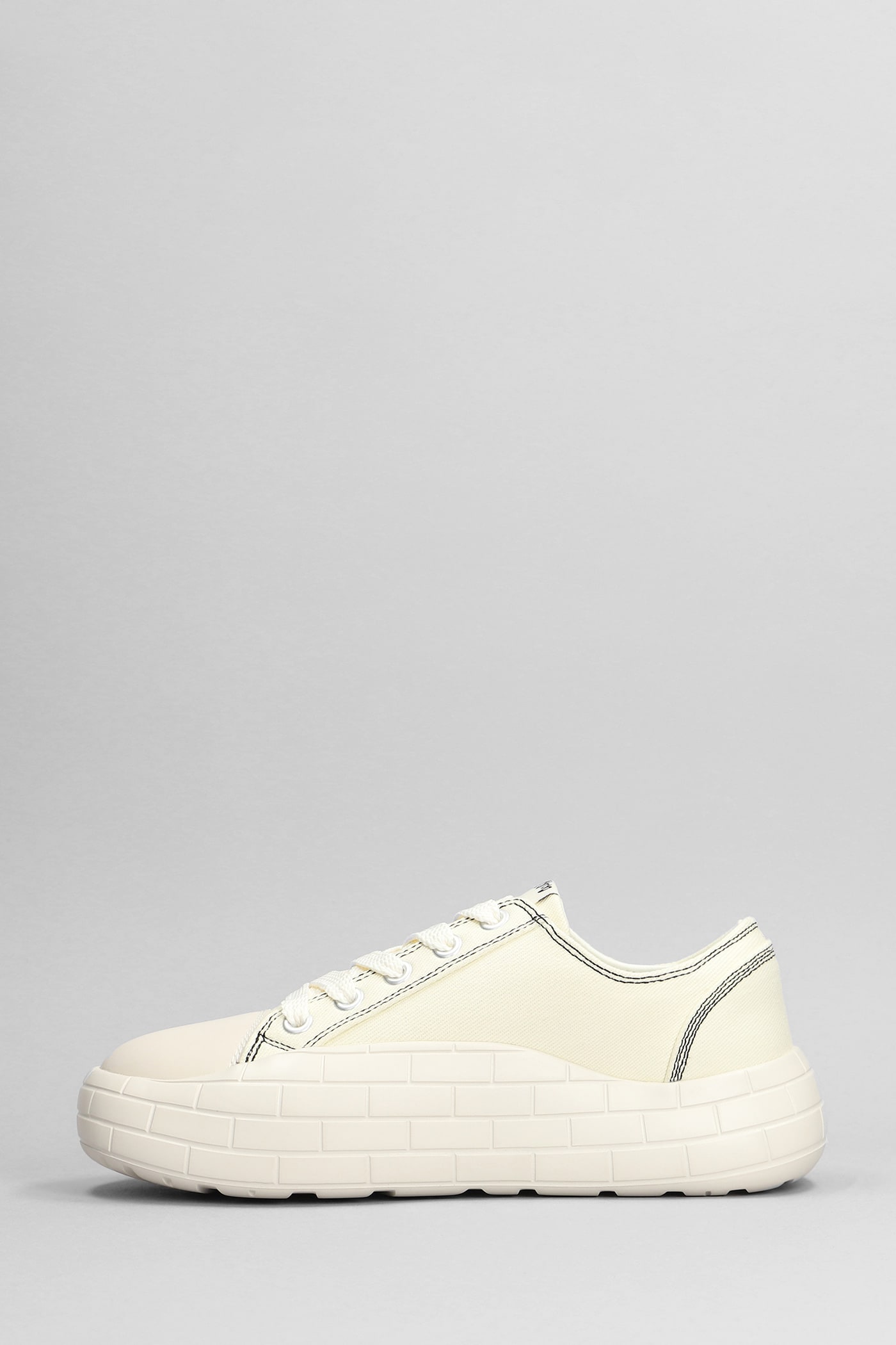 Shop Acupuncture Nyu Vulc G2 Sneakers In Beige Canvas