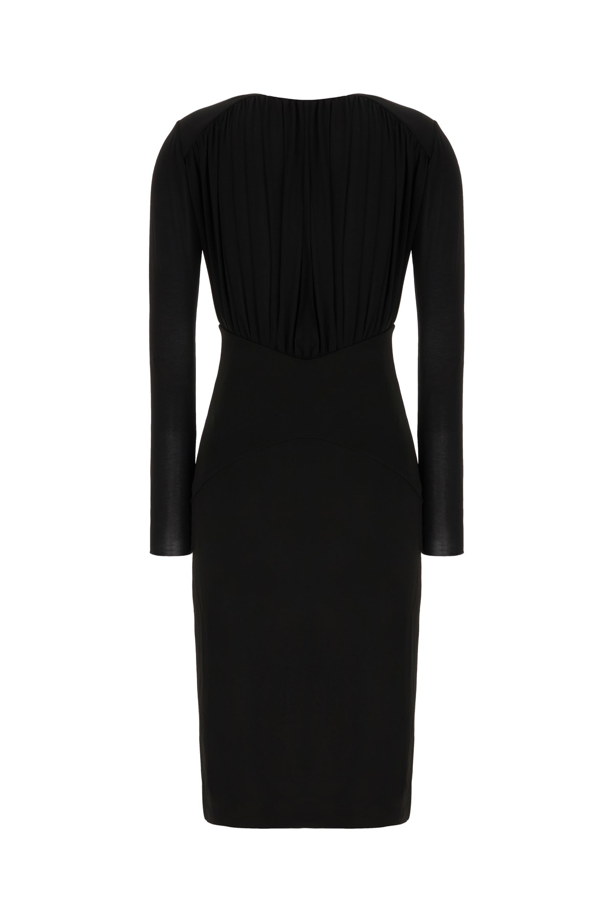 Shop Genny Black Stretch Viscose Dress In Nero