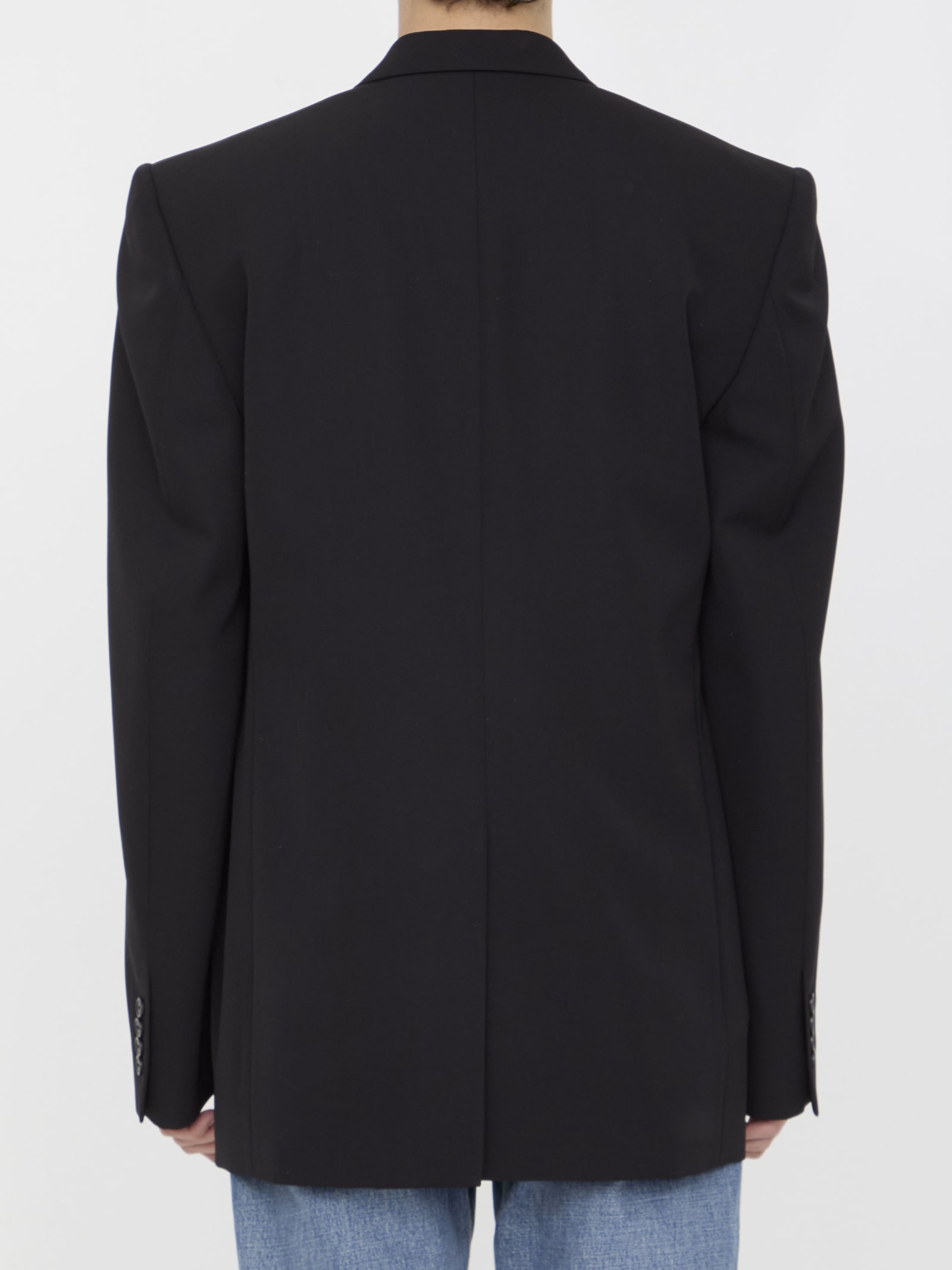 Shop Balenciaga Oversized Blazer In Black