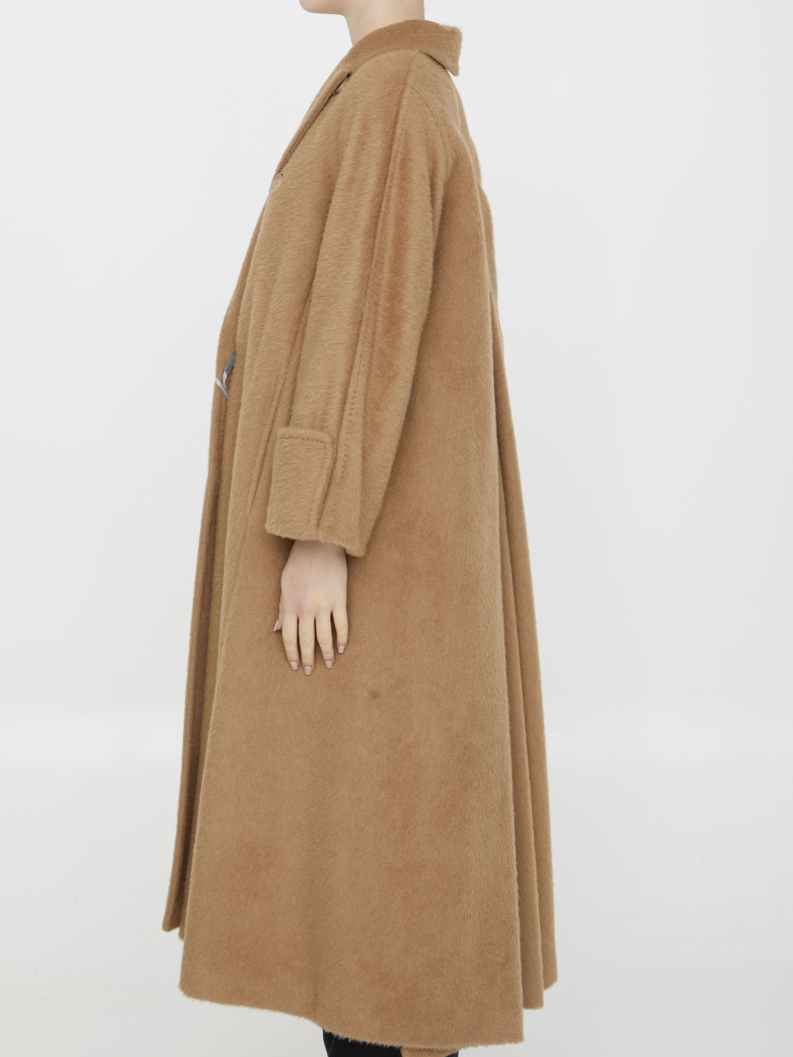 Shop Max Mara Caronte Coat In Brown