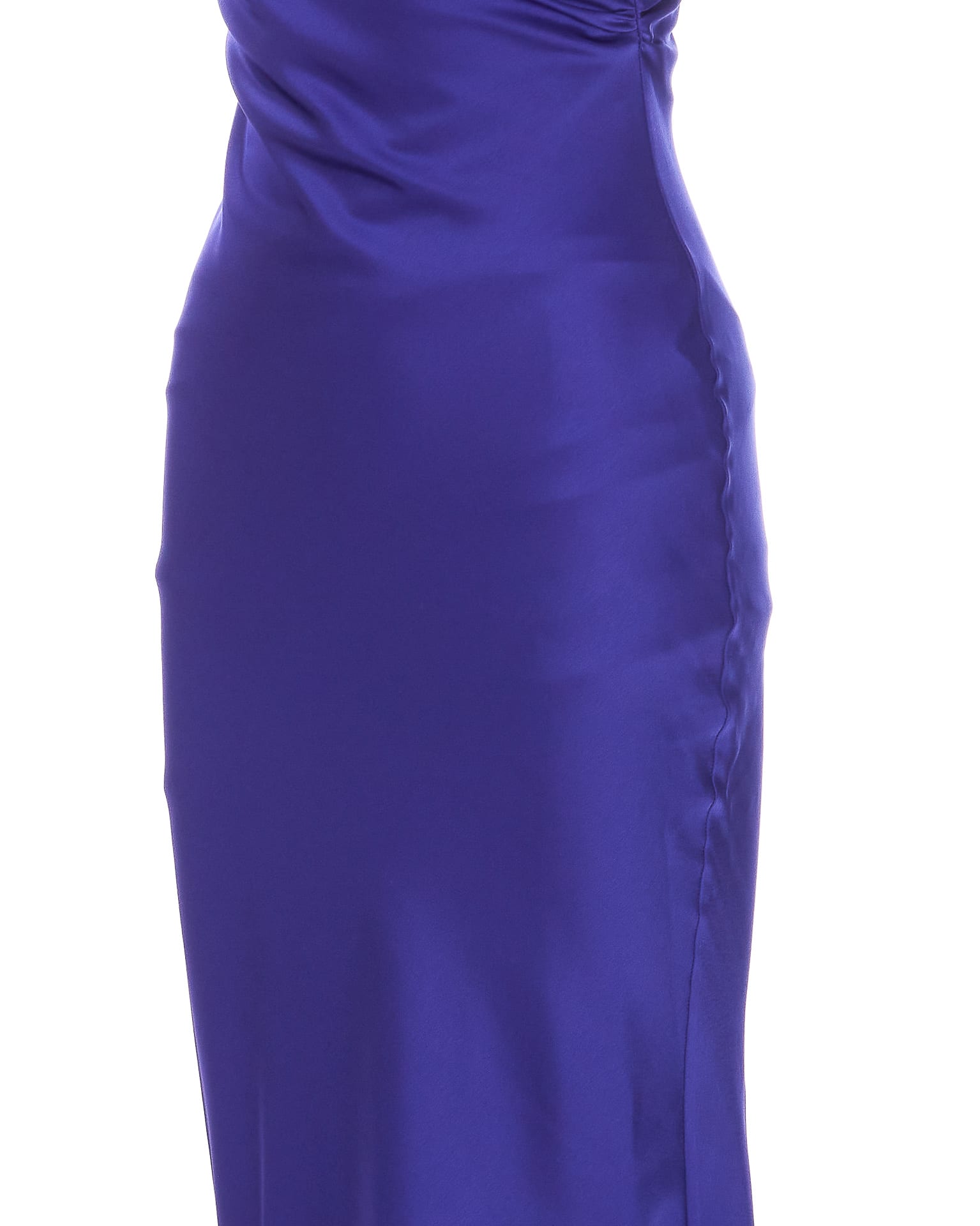 Shop Attico Melva Asymmetric Long Dress In Violet