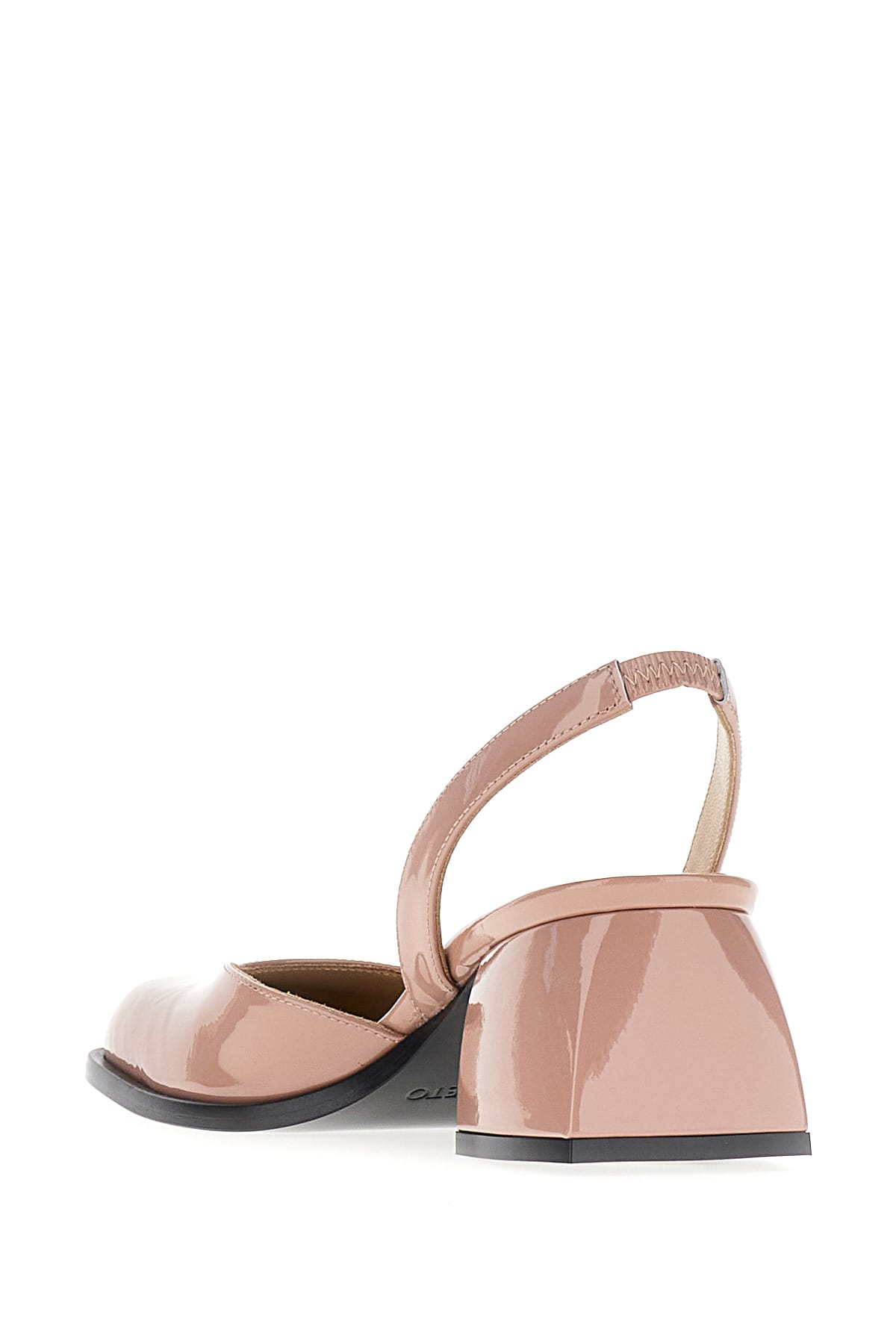 Nodaleto Antiqued Pink Leather Bulla Jones Pumps In Blush Patent