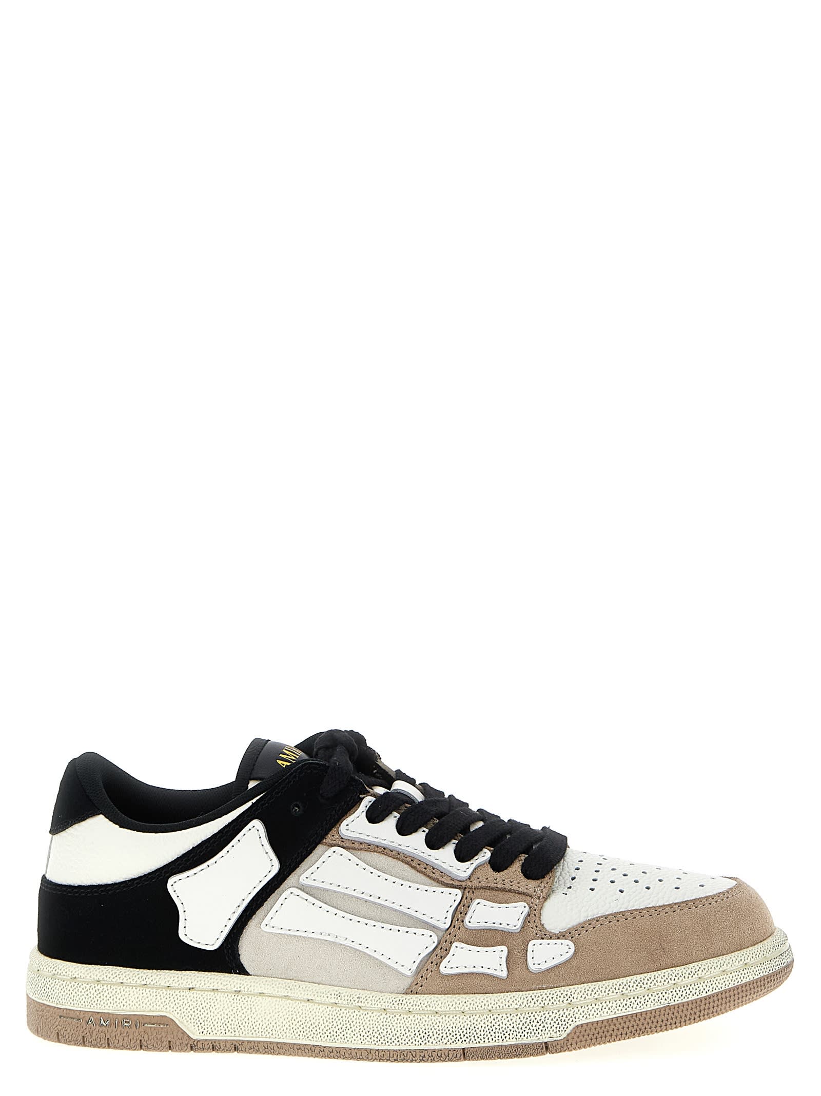 Amiri Skel Top Low Panelled Suede Sneakers In Multi