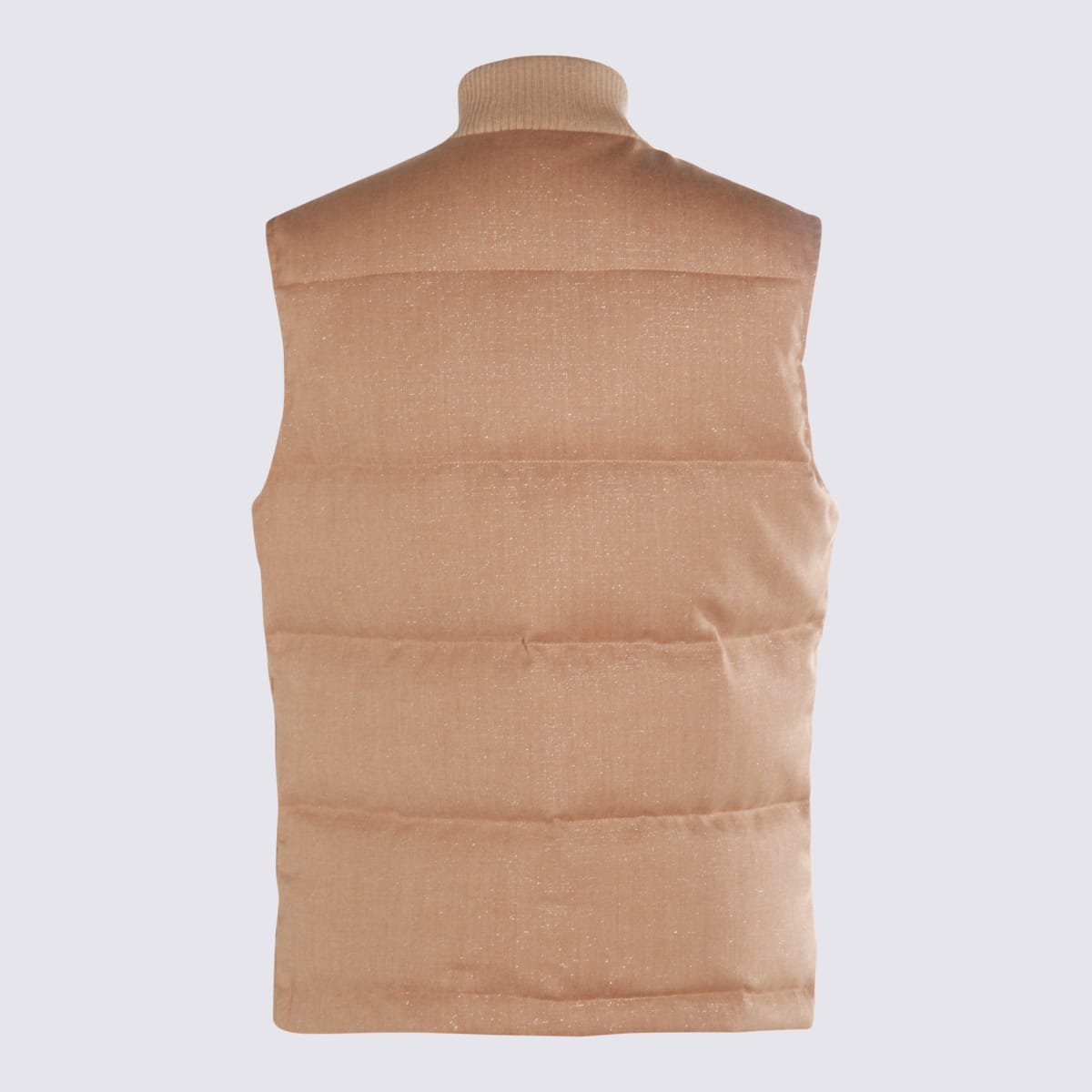 Eleventy Sand Wool Down Jacket In Brown