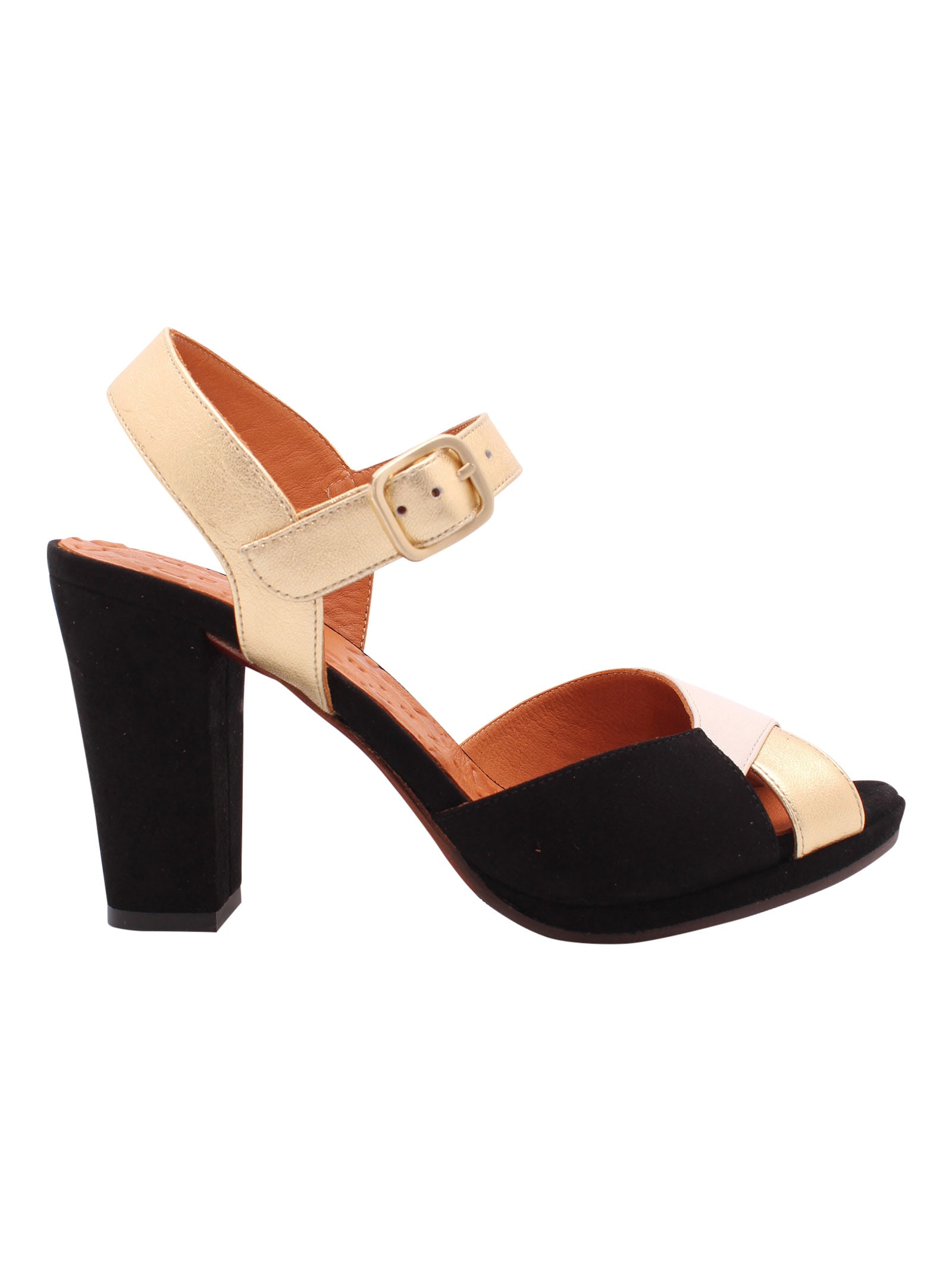 Chie Mihara Abra Leather Sandals In Barna Leche Shaddai Oro