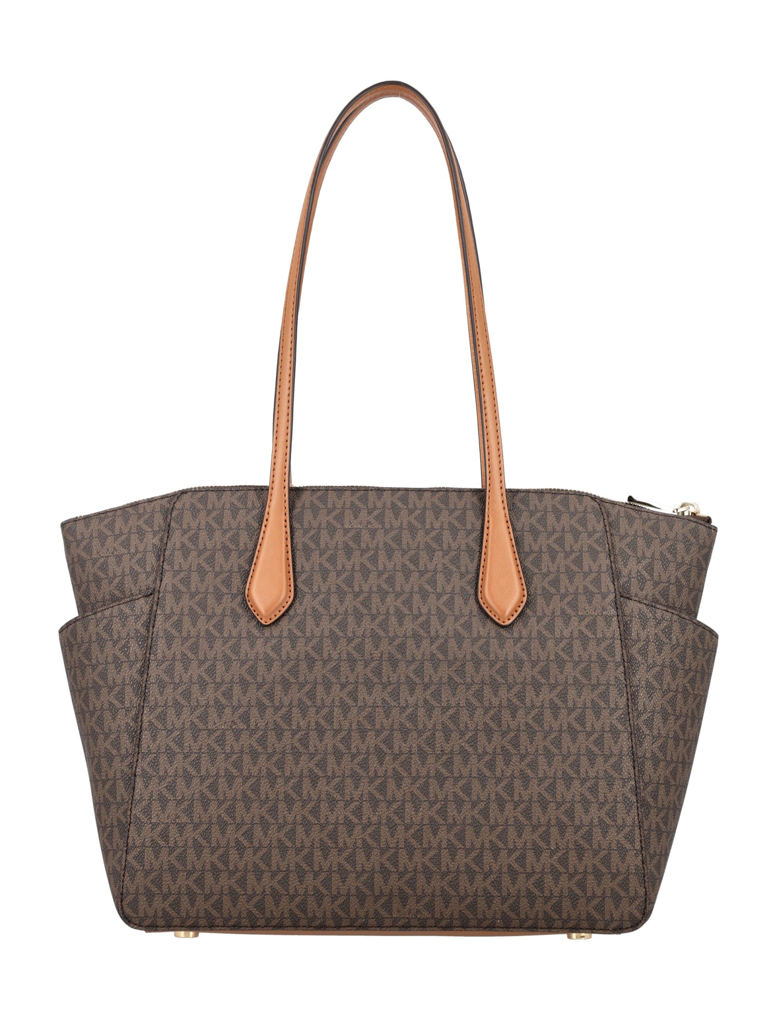 Shop Michael Michael Kors Marilyn Md Tote Bag In Brn/acorn