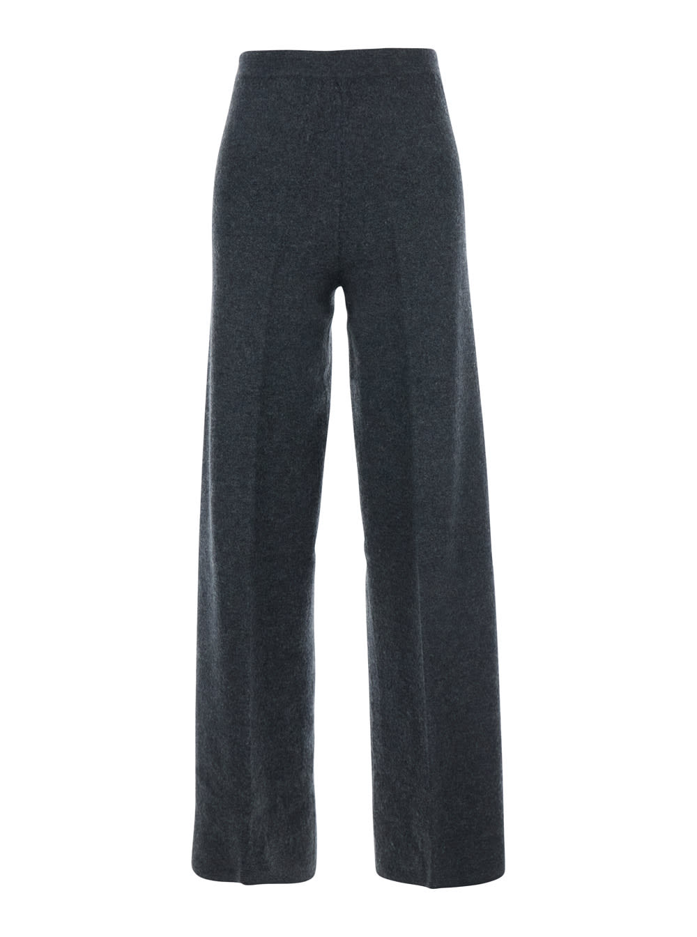 Semicouture Wool High-waisted Trousers In Blue