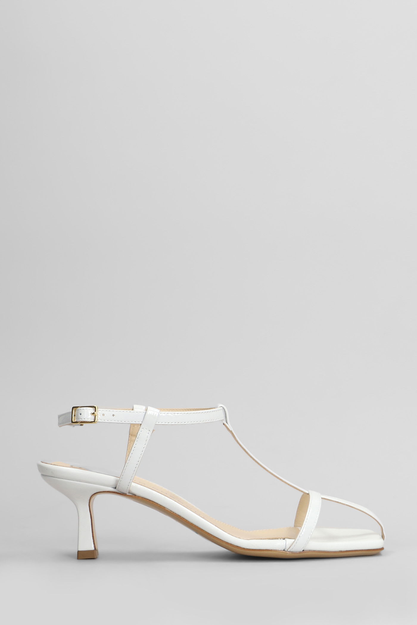 Sandals In White Leather