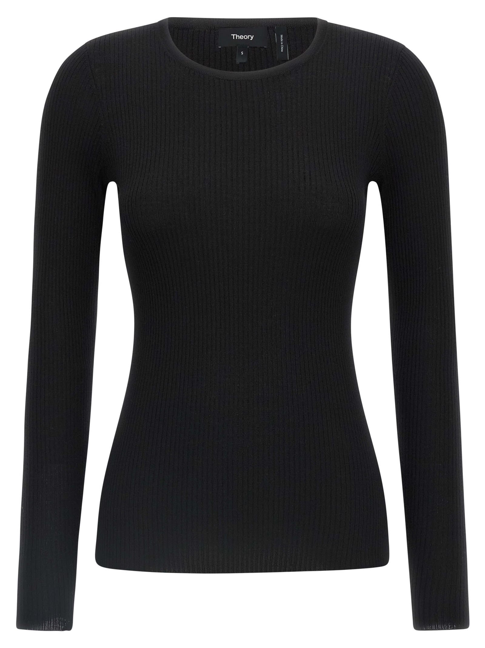 Theory Ribbed Sweater In Black