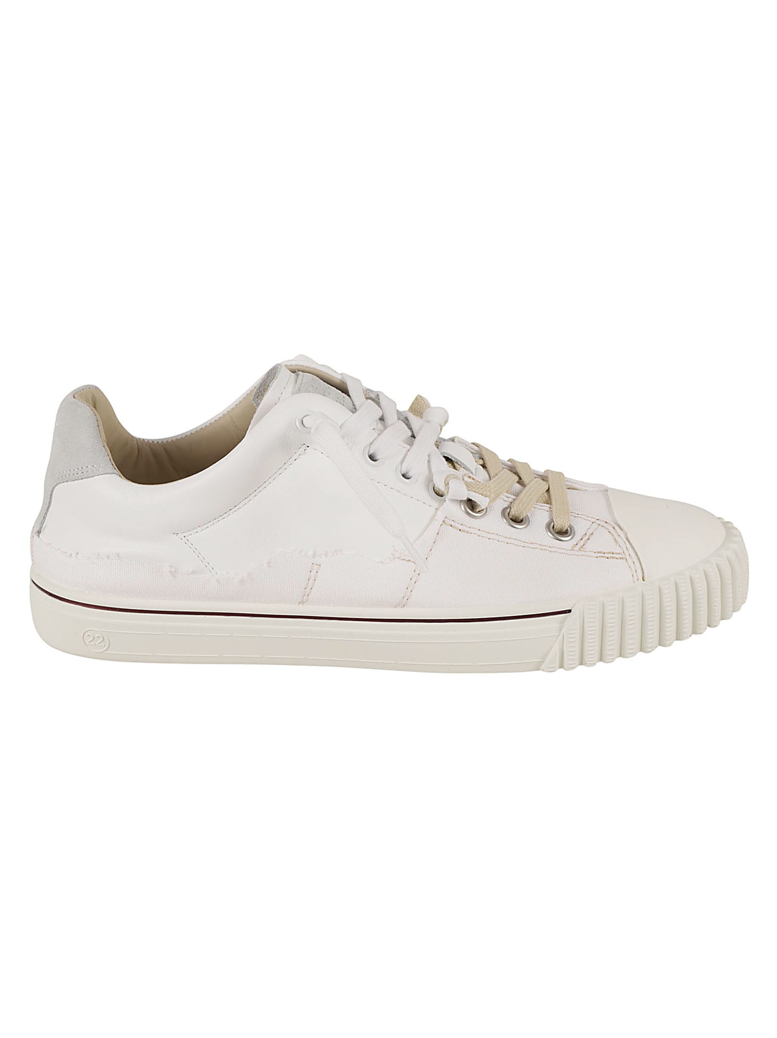 Maison Margiela Evolution Low Sneakers In Off-white