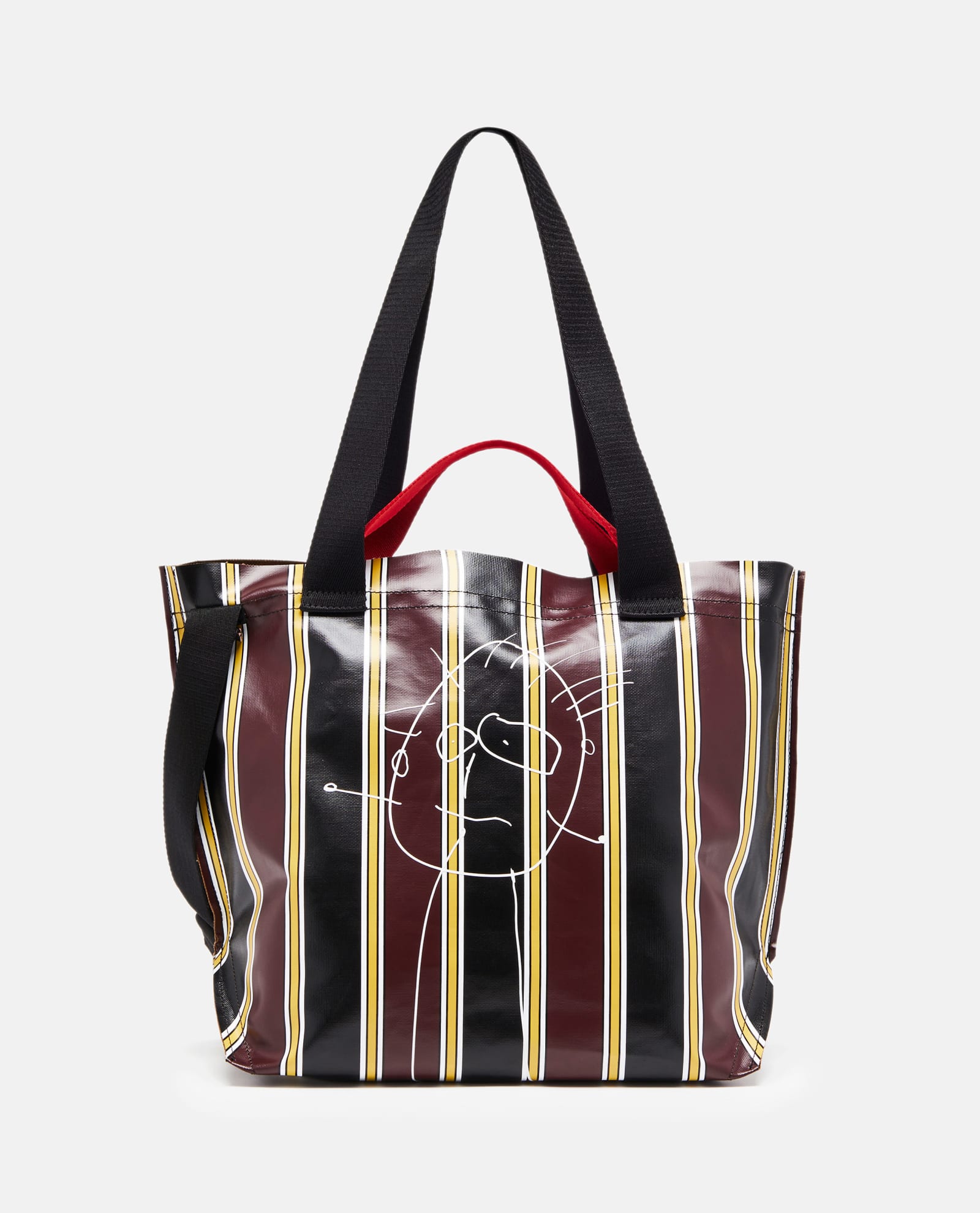 Shop Plan C Medium Printed Shopper Bag In Multicolour