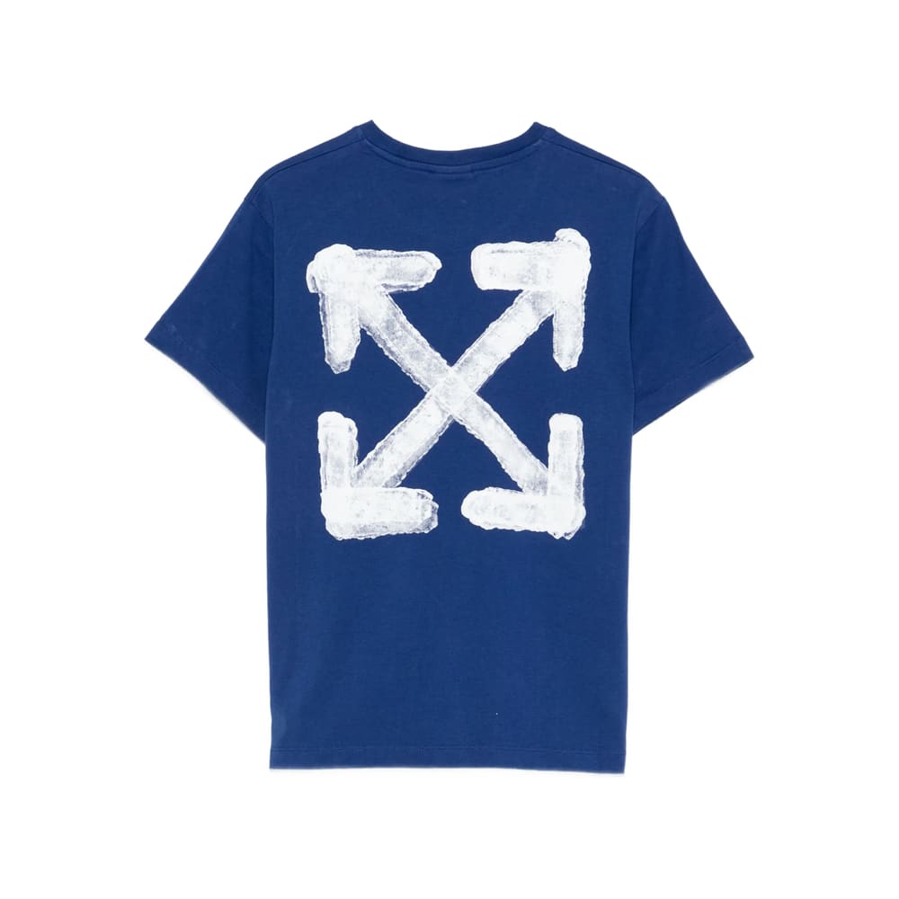 Off-white Short-sleeved T-shirt Off White In Blue