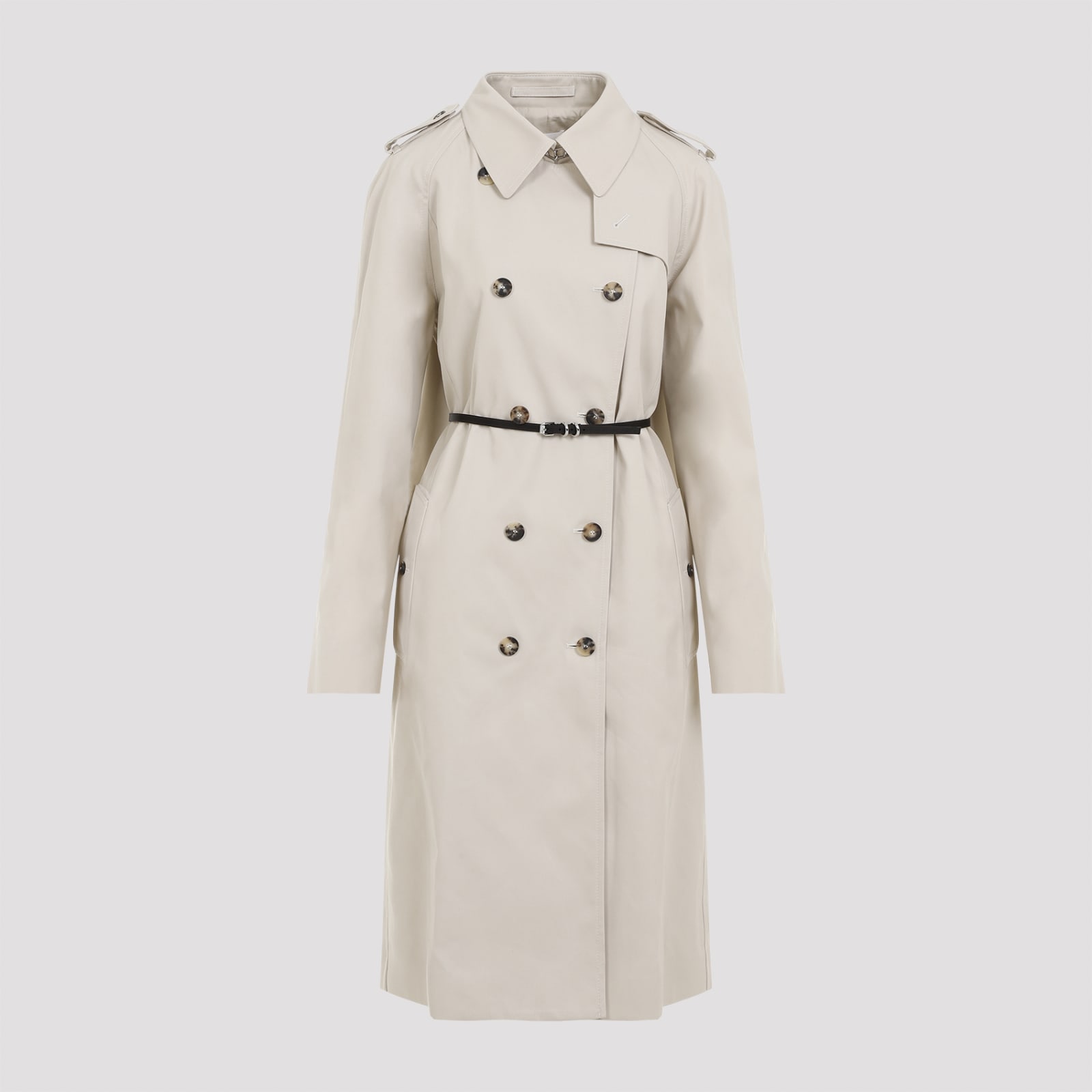 Shop Givenchy Cotton-blend Trench In Eggshell