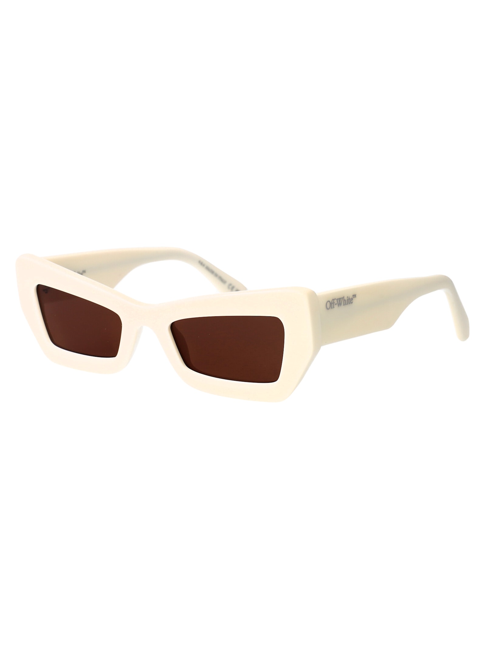 Off-white Aurora Sunglasses In White Brown