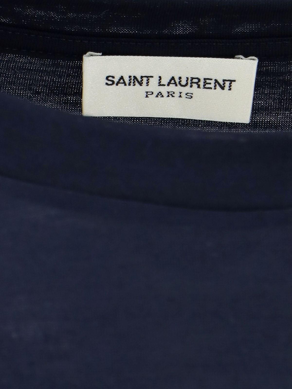 Shop Saint Laurent Monogram T-shirt In Navy
