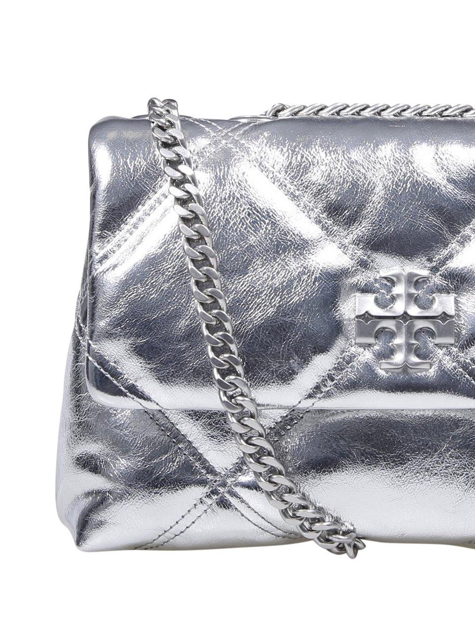 TORY BURCH SMALL KIRA METALLIC DIAMOND QUILTED CONVERTIBLE SHOULDER BAG 