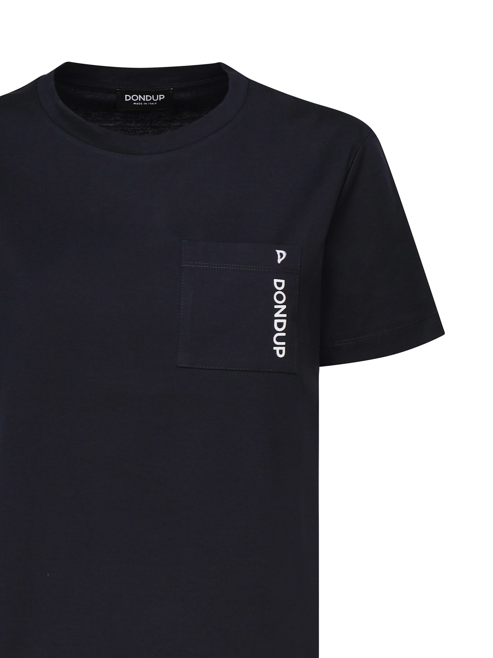 Dondup Cotton Crewneck T-shirt With Pocket