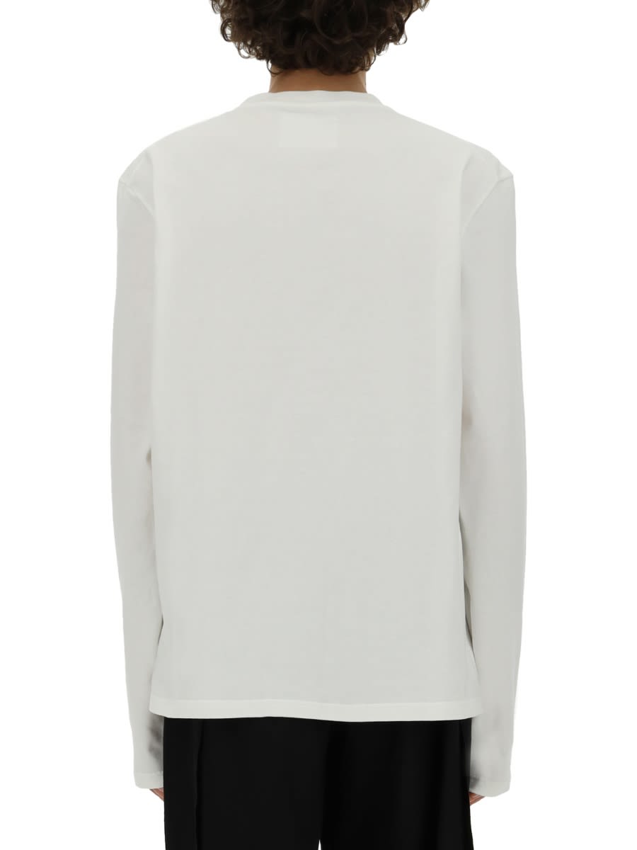 Shop Jil Sander T-shirt With Logo In Ivory