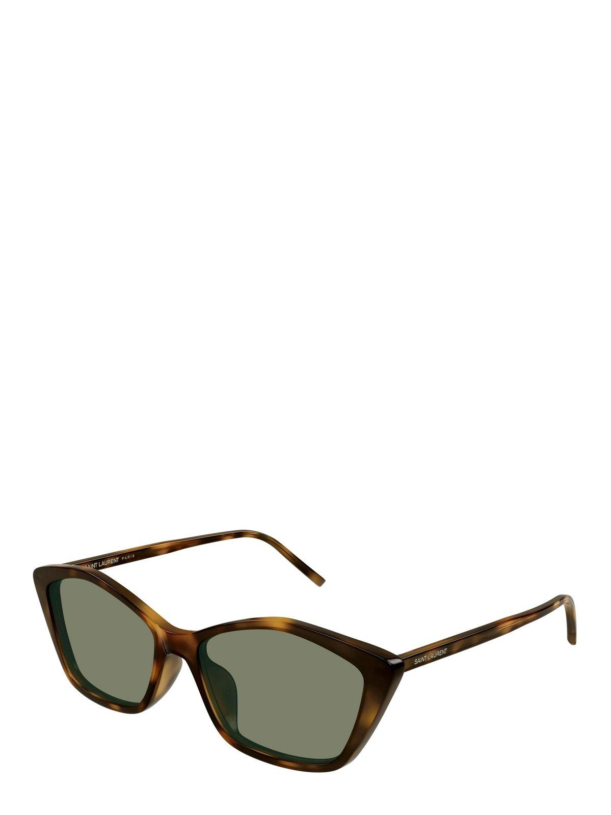 Saint Laurent Cat-eye Frame Sunglasses In Brown