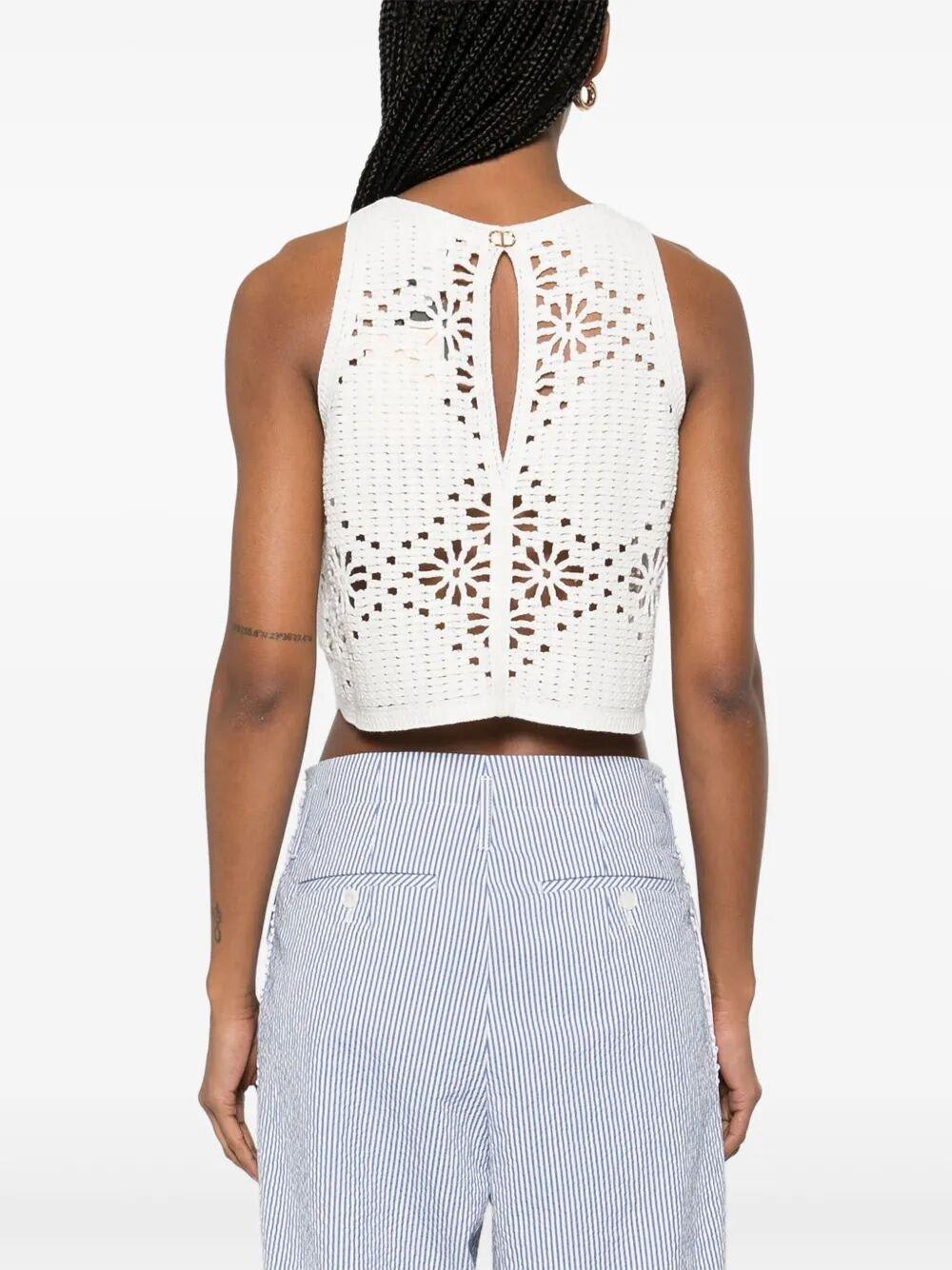 Shop Twinset Crochet Sleeveless Top