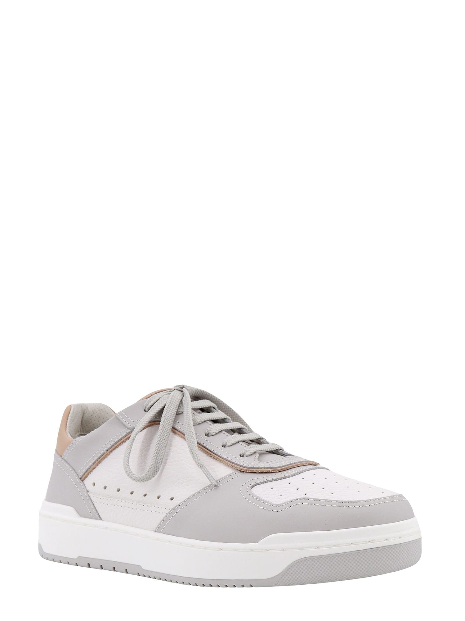Shop Brunello Cucinelli Sneakers In White/grey
