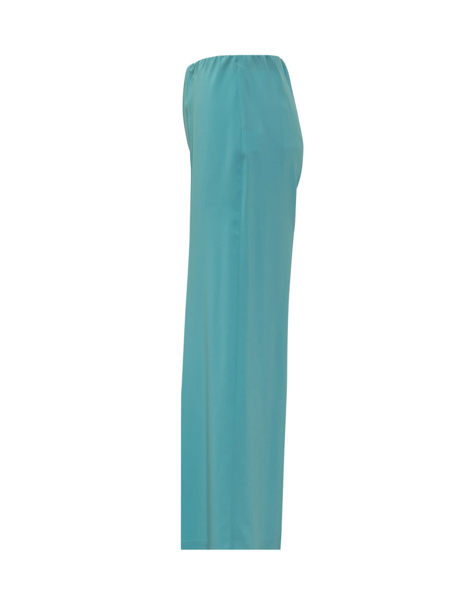 Shop Jucca Palazzo Trousers In Turquoise