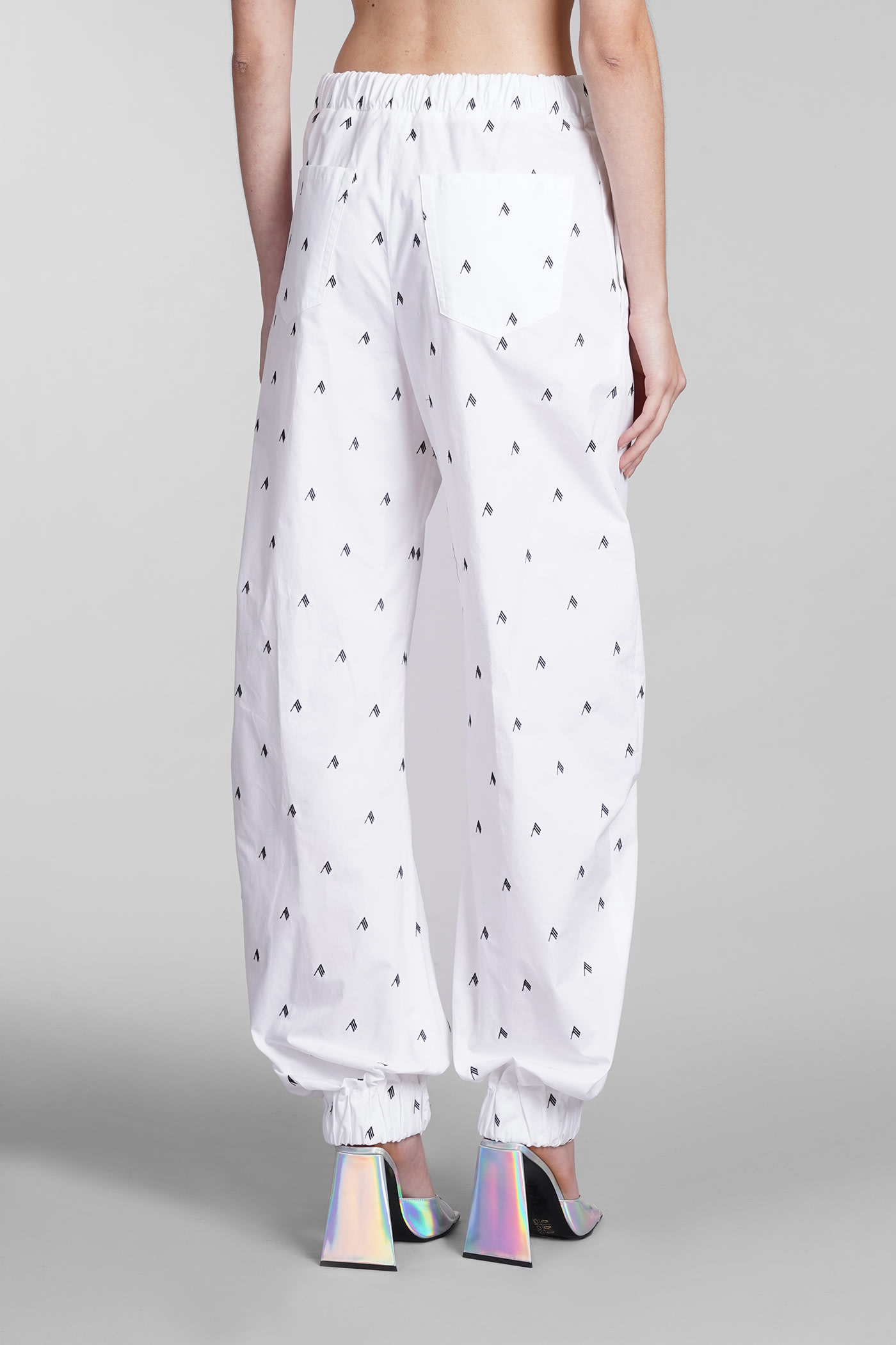 Shop Attico All Over Logo Pants In 20