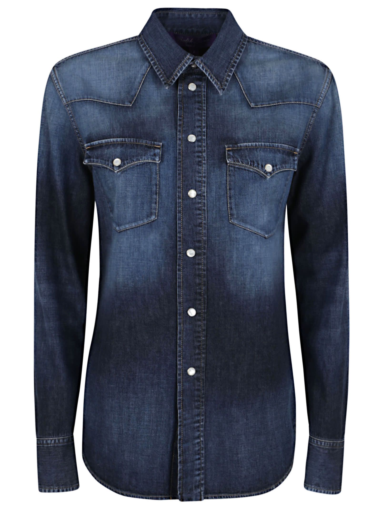 Shop Polo Ralph Lauren Payson-long Sleeve-button Front Shirt In Blue Ridge Breeze Wash