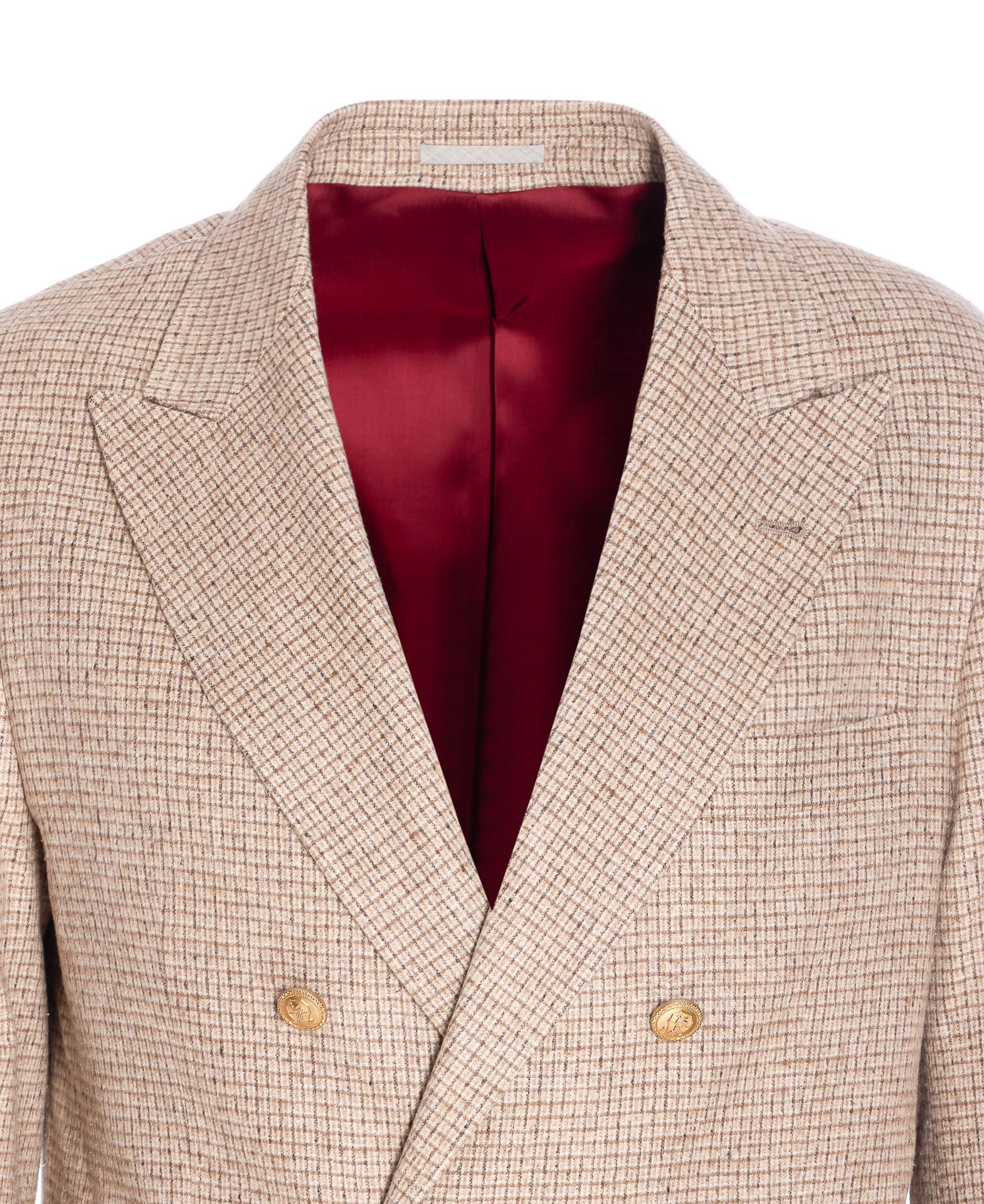 Brunello Cucinelli Double-breasted Blazer In Neutral