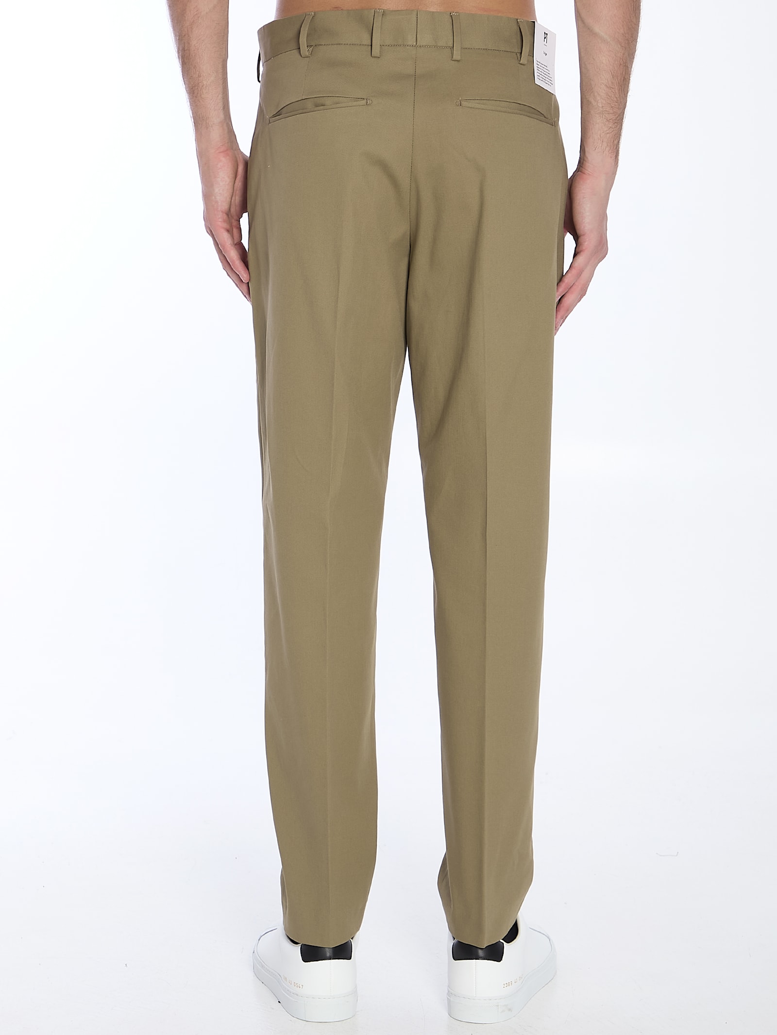 Shop Pt Torino Edge Trousers In Beige