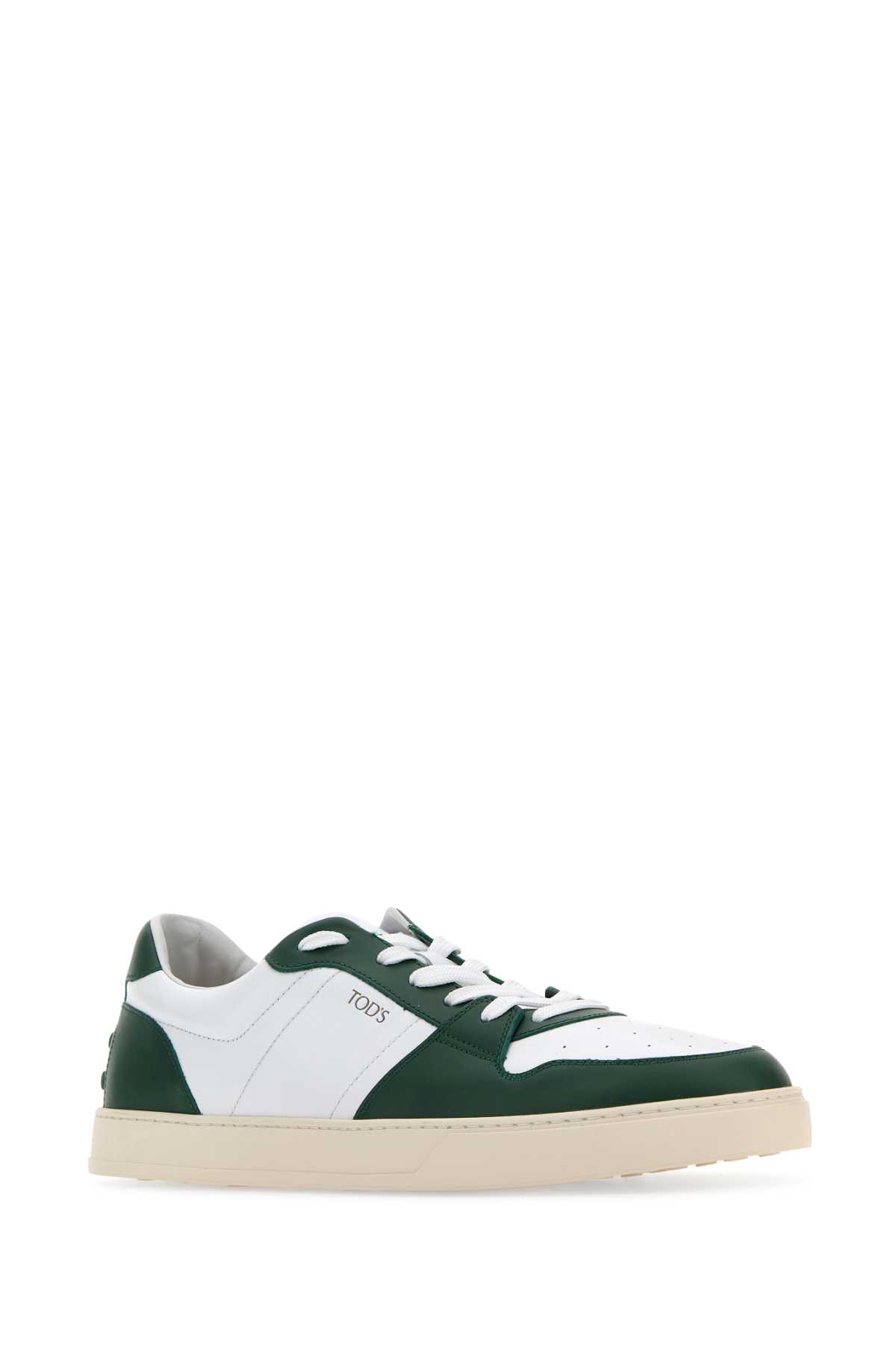 TOD'S TWO-TONE LEATHER SNEAKERS 