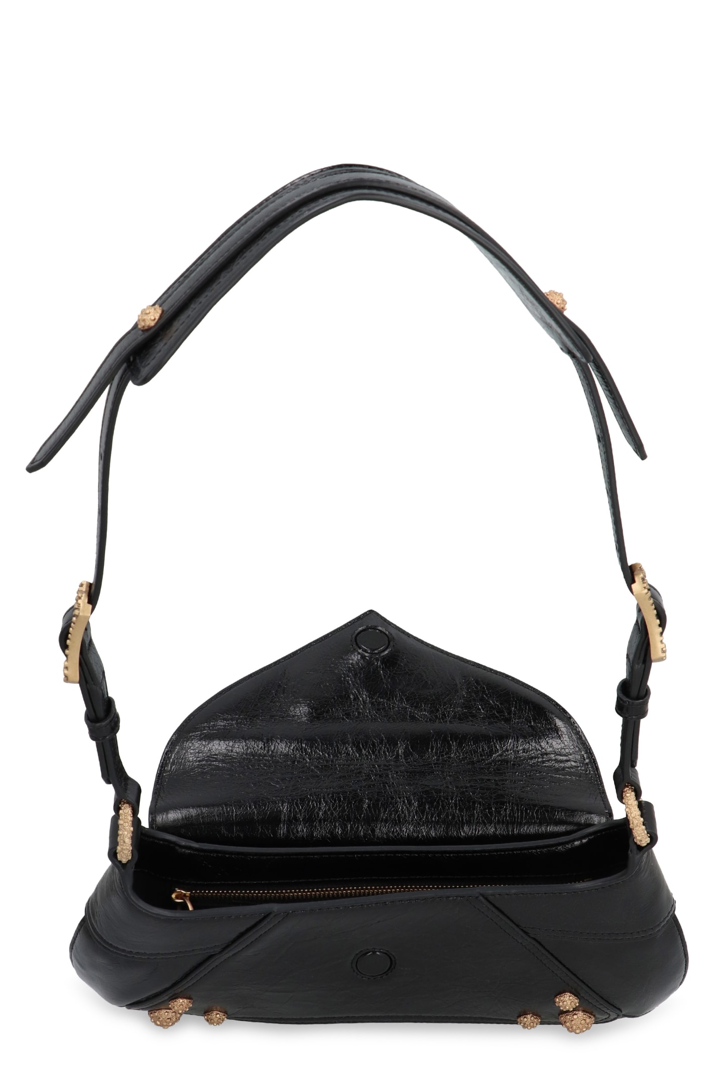 Shop Pinko Classic 520 Bag Leather Bag In M Nero